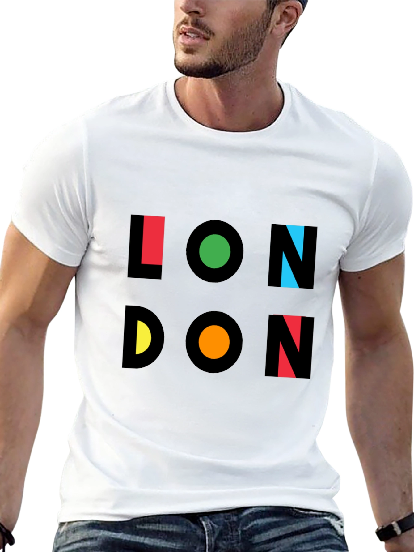 London Graphic Print Mens Black T-Shirt