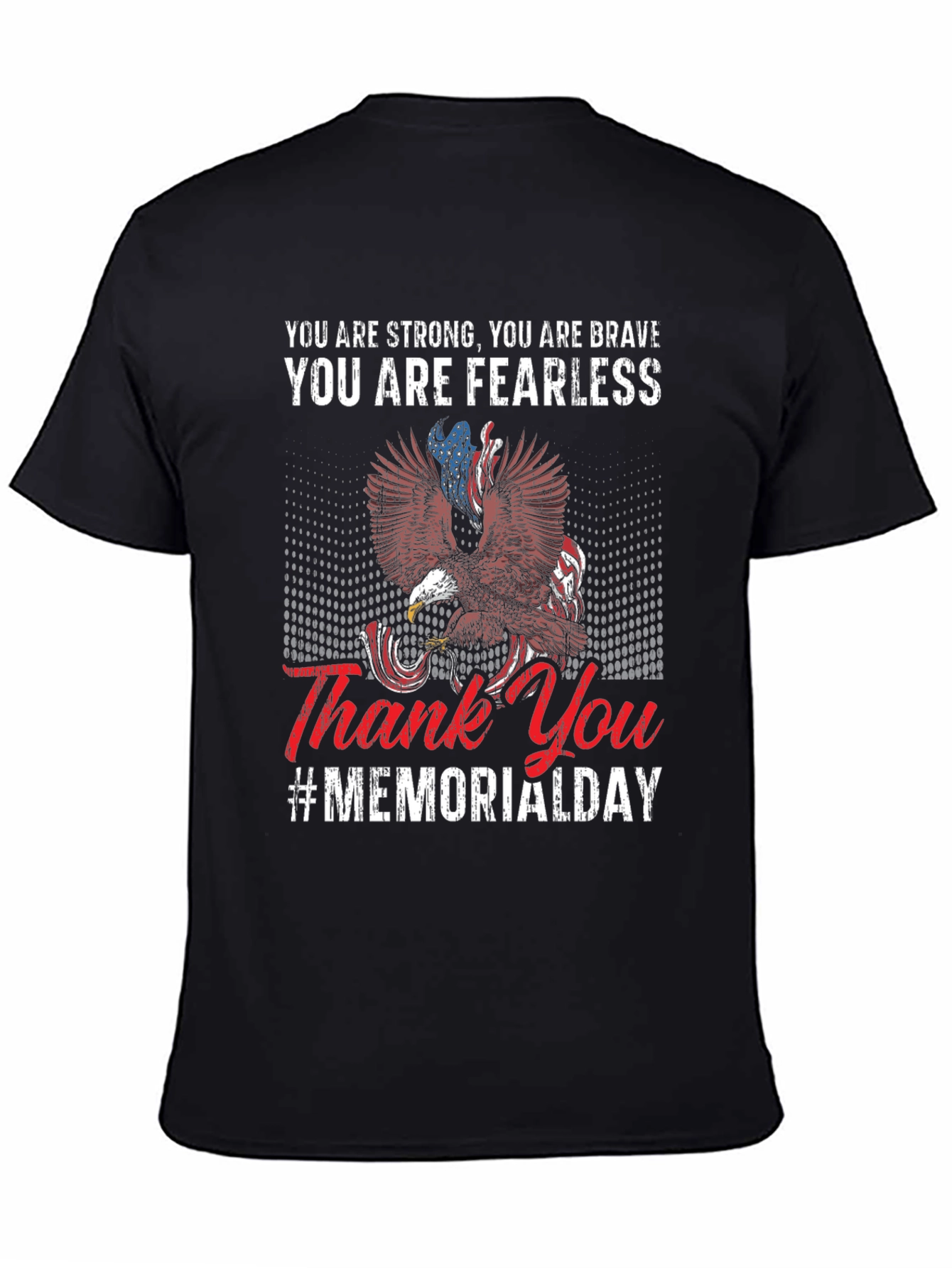 Memorial Day Eagle Graphic T-Shirt