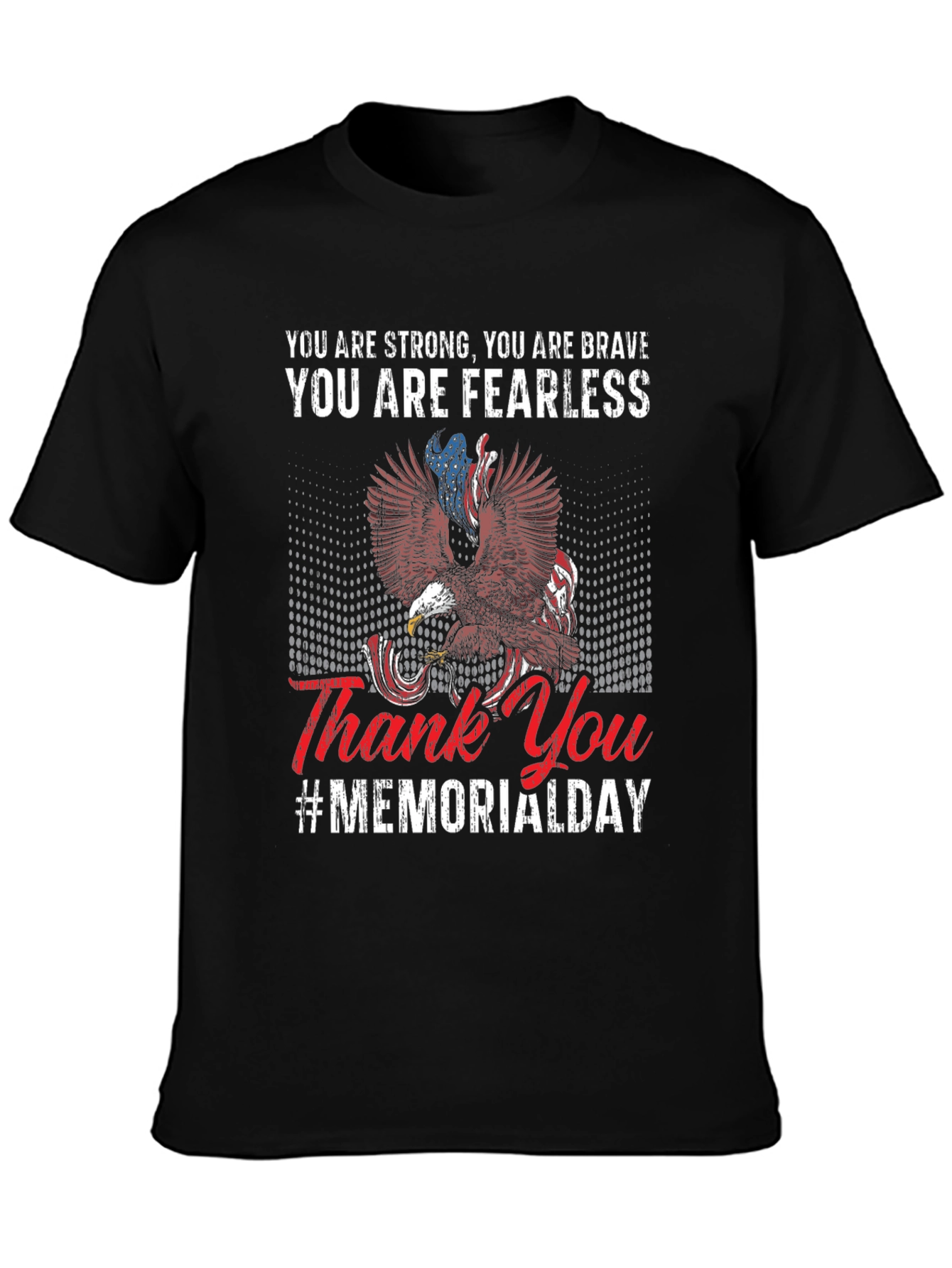 Memorial Day Eagle Graphic T-Shirt