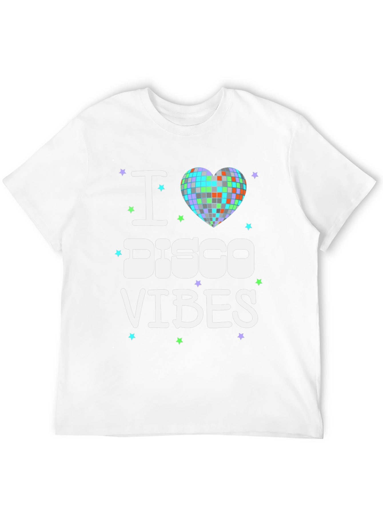 I Heart Disco Vibes Black T-Shirt