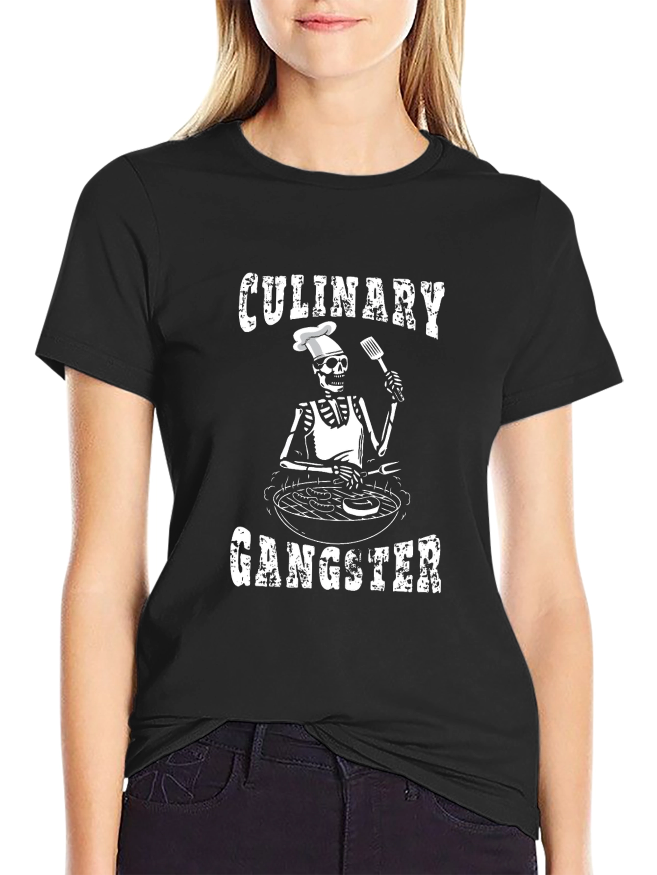 Culinary Gangster Skeleton Chef T-Shirt