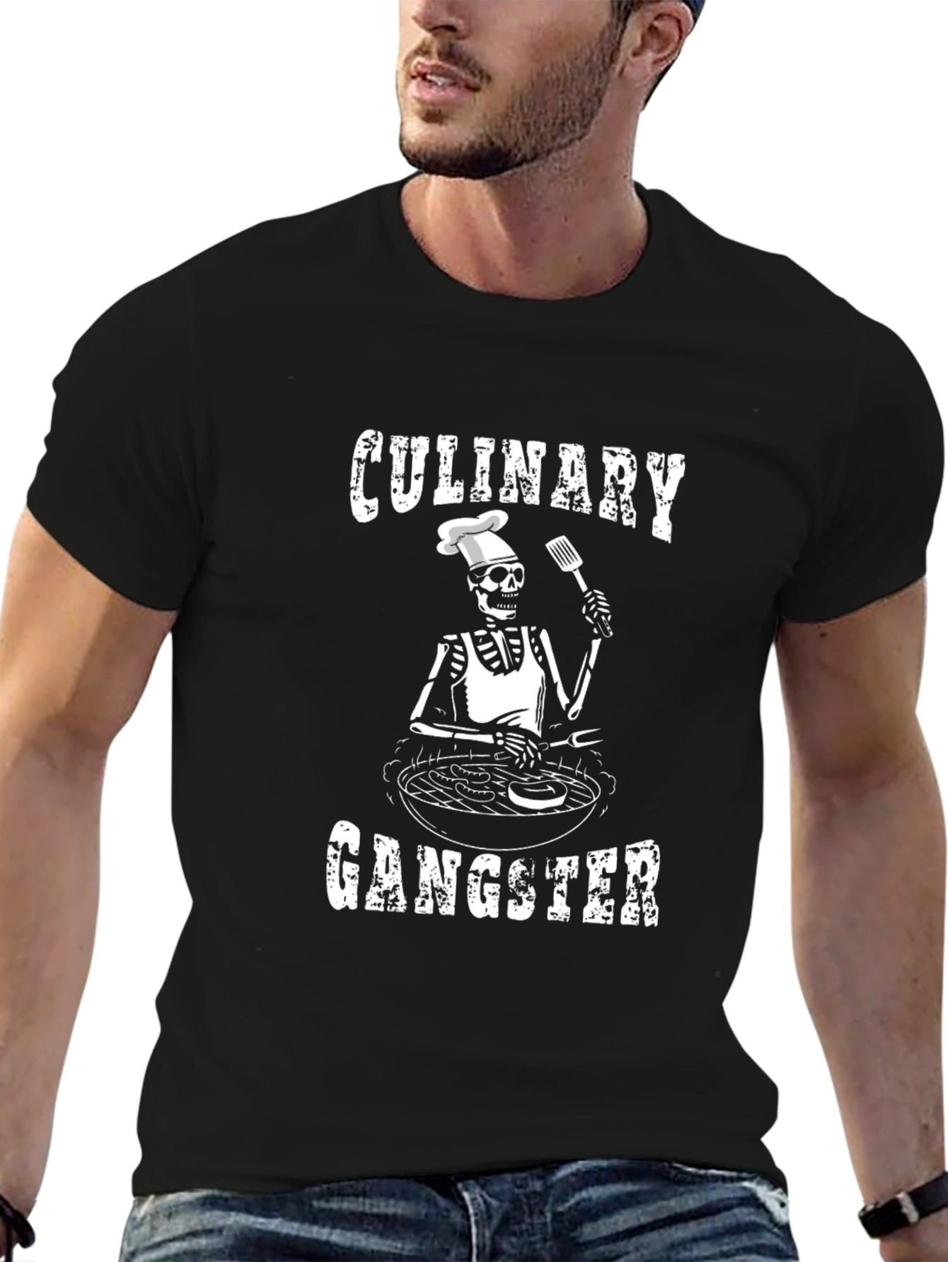 Culinary Gangster Skeleton Chef T-Shirt