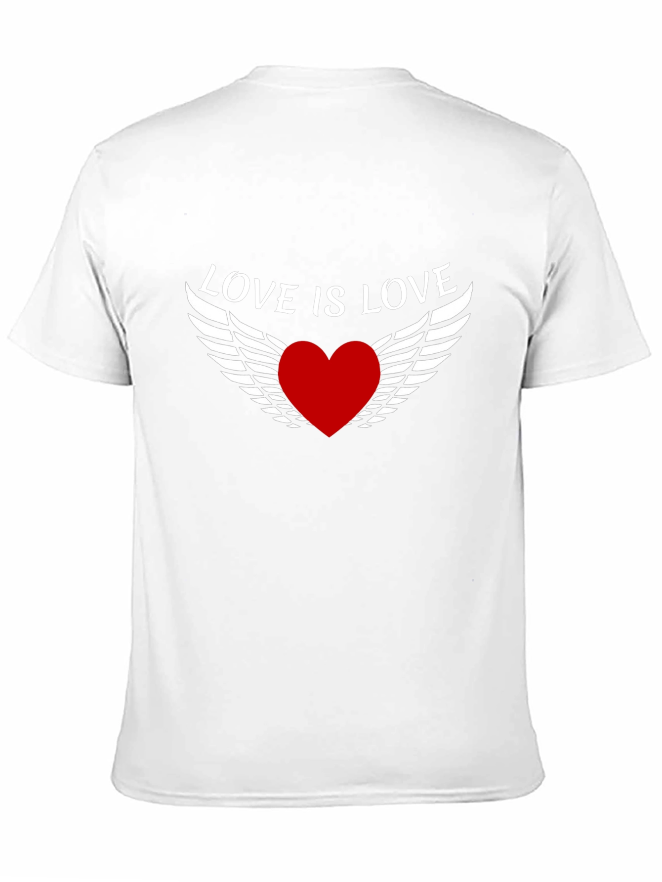 Love is Love Heart Wings Black T-Shirt