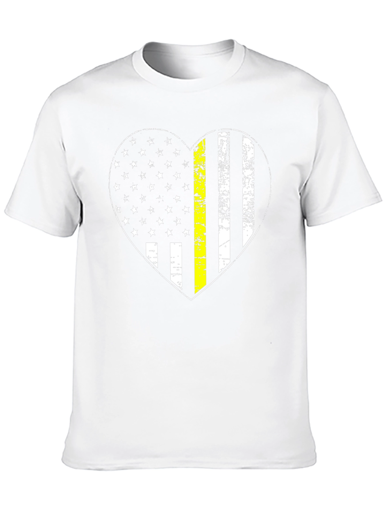 Thin Yellow Line Heart Graphic Tee