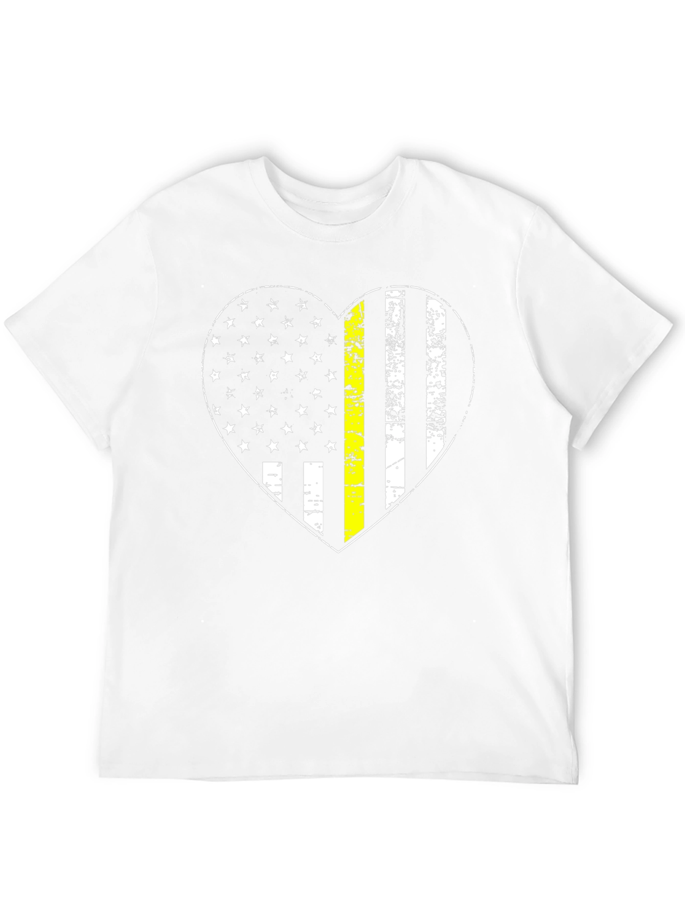 Thin Yellow Line Heart Graphic Tee