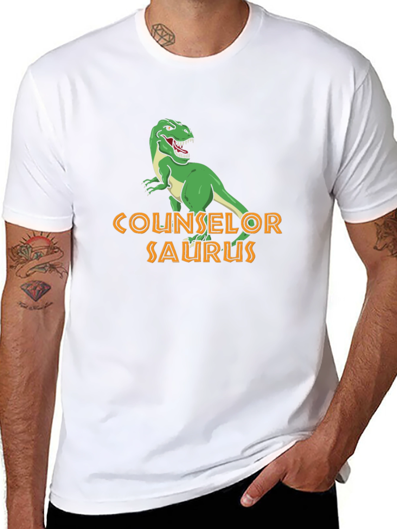 Counselor Saurus T-Shirt - Funny Dino Tee