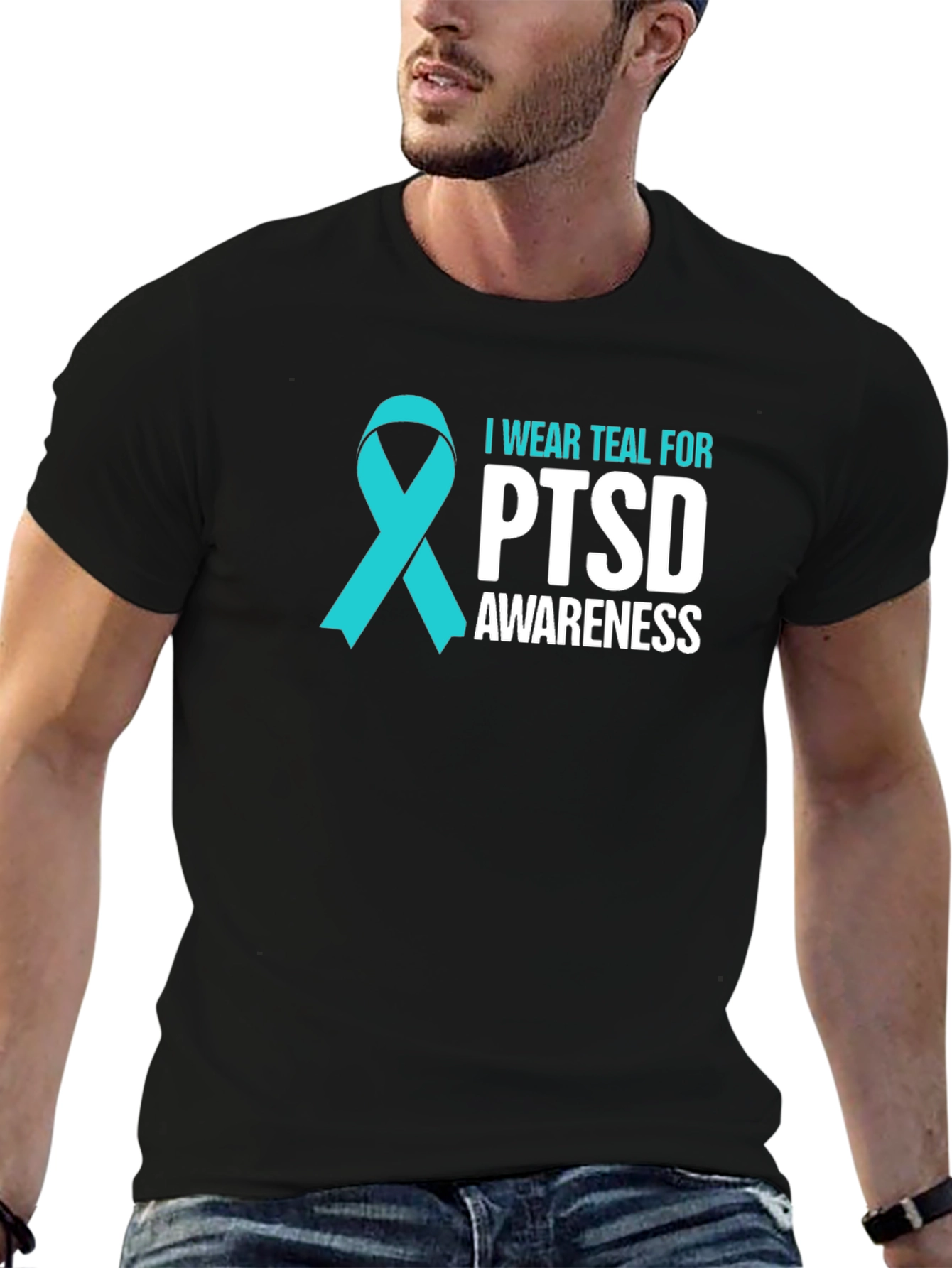 Teal PTSD Awareness Ribbon T-Shirt