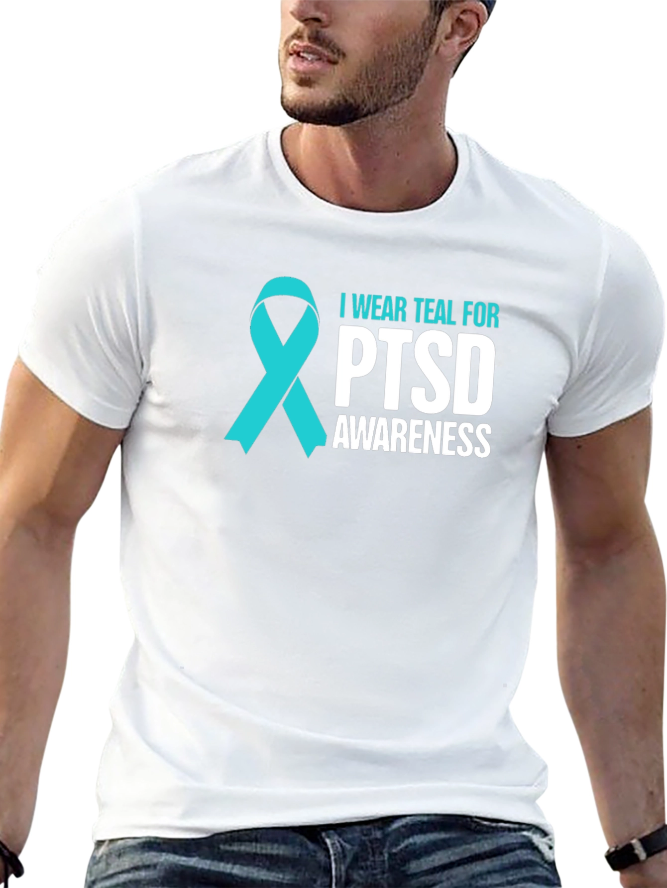 Teal PTSD Awareness Ribbon T-Shirt