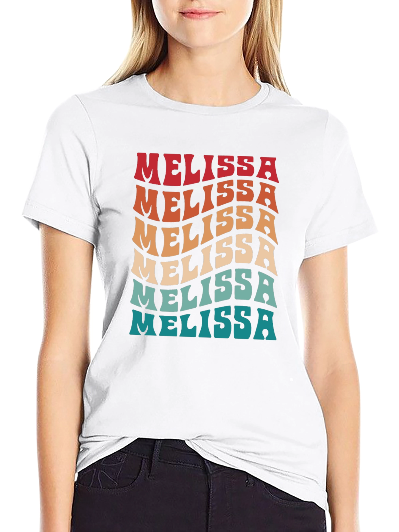 Melissa Retro Wave T-Shirt - Trendy Name Tee