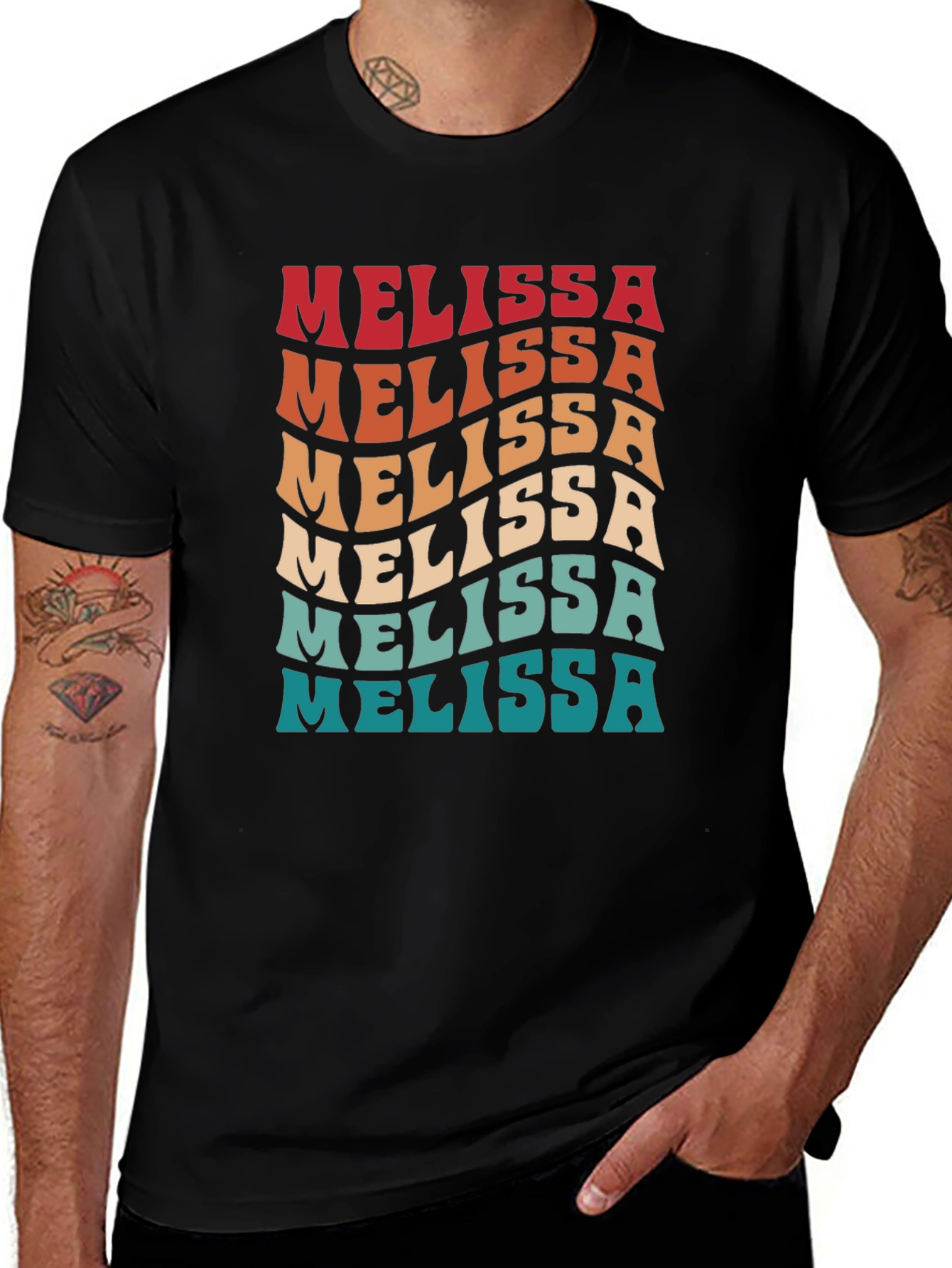 Melissa Retro Wave T-Shirt - Trendy Name Tee