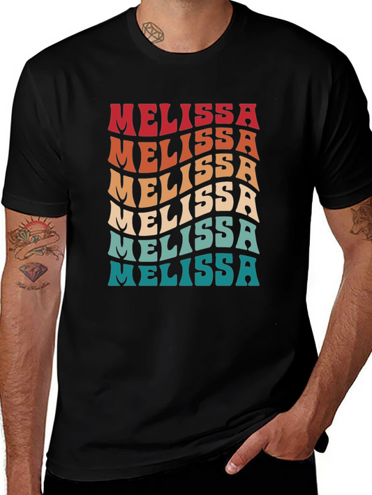 Melissa Retro Wave T-Shirt - Trendy Name Tee