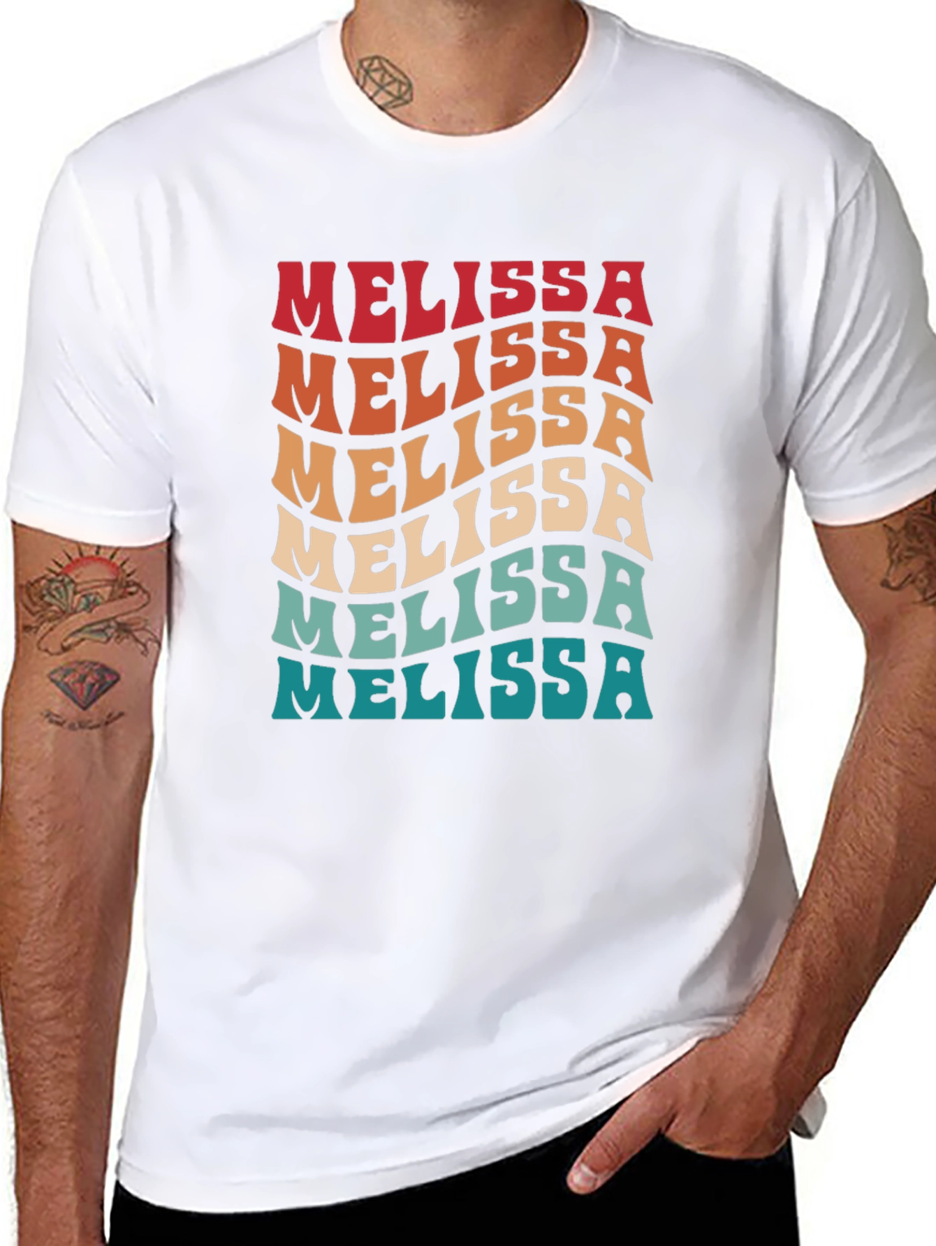 Melissa Retro Wave T-Shirt - Trendy Name Tee