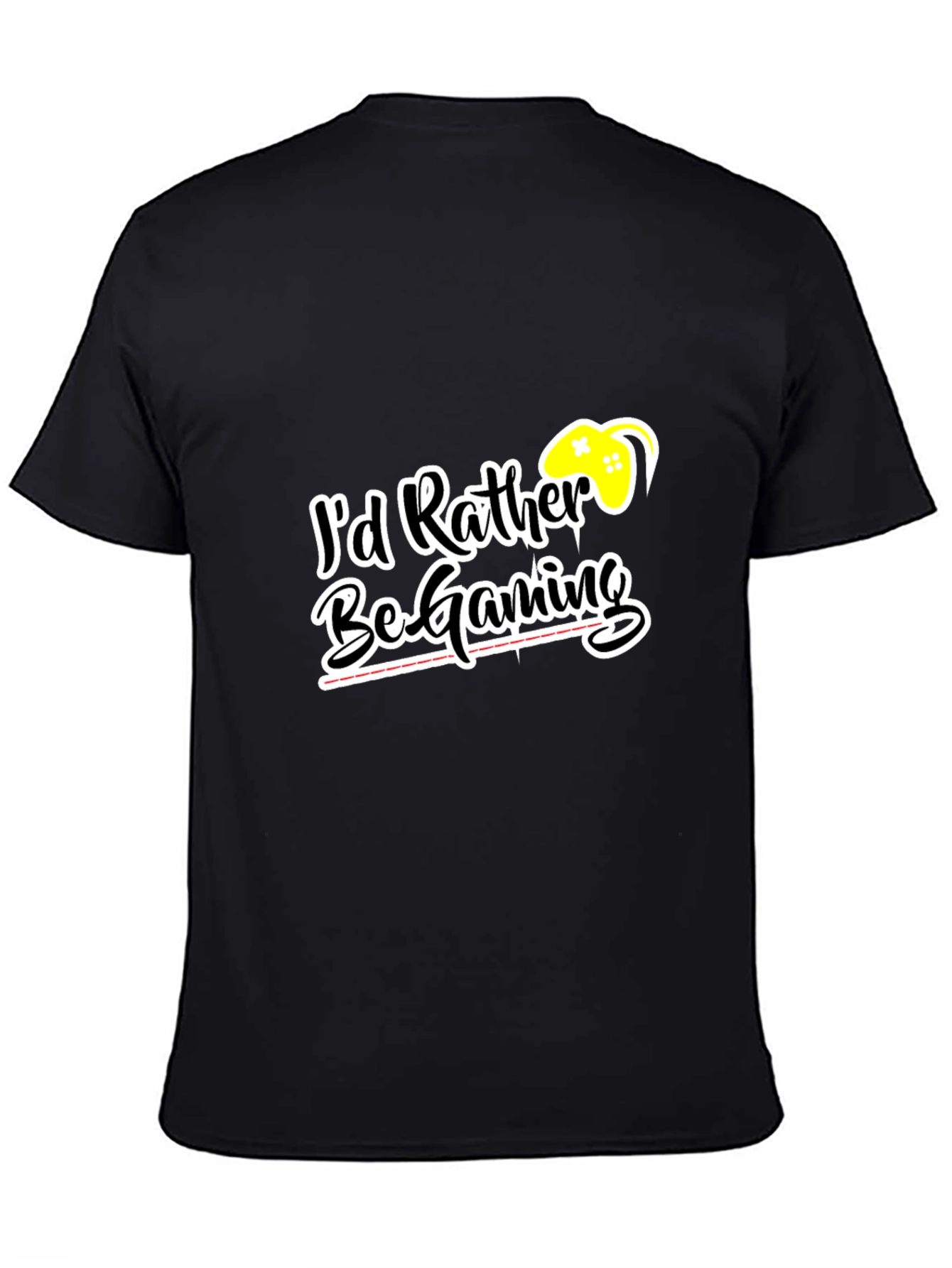 Id Rather Be Gaming Black T-Shirt