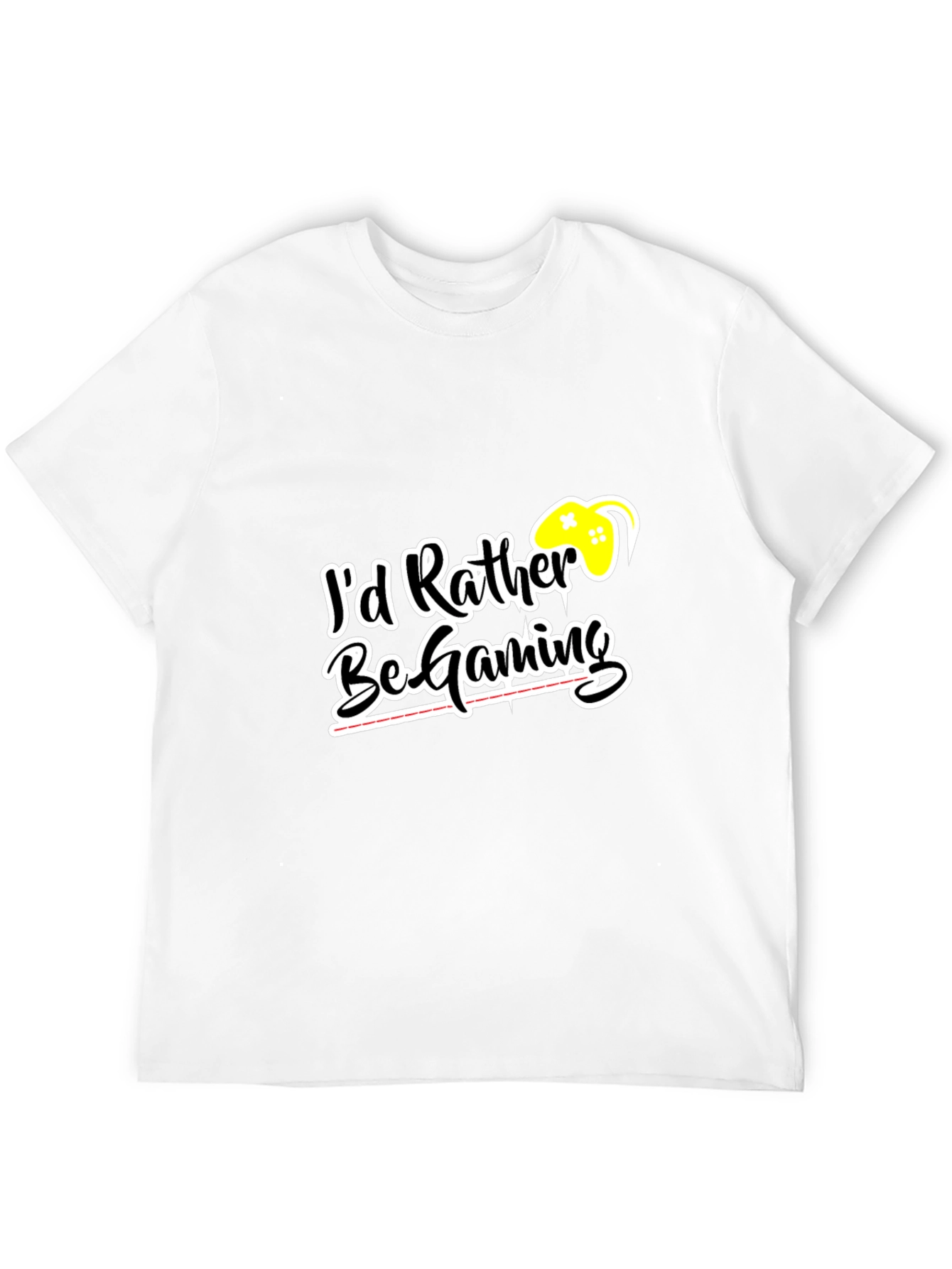 Id Rather Be Gaming Black T-Shirt