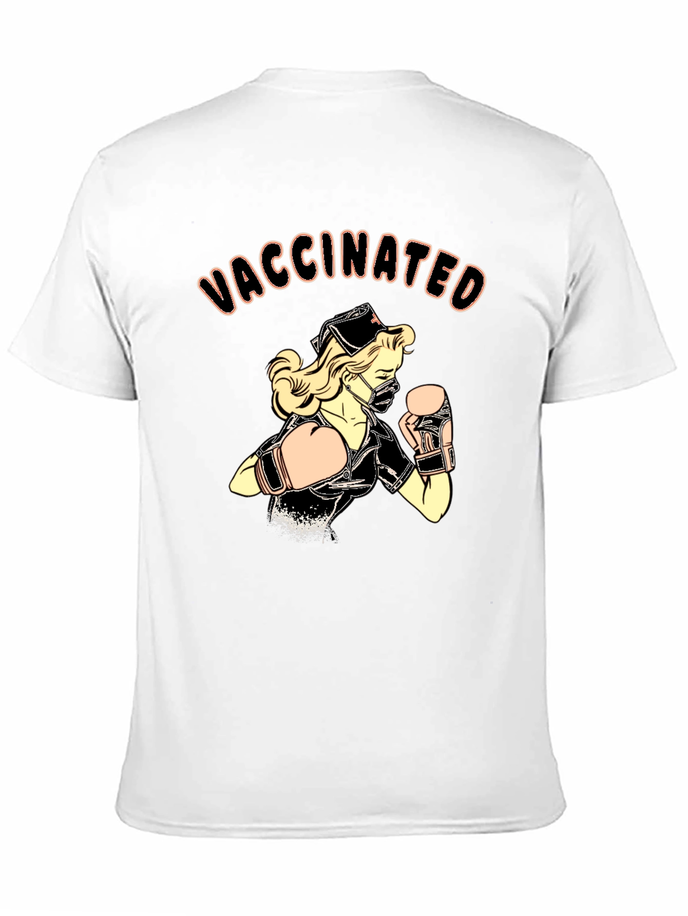 Vaccinated Nurse Boxer Graphic T-Shirt