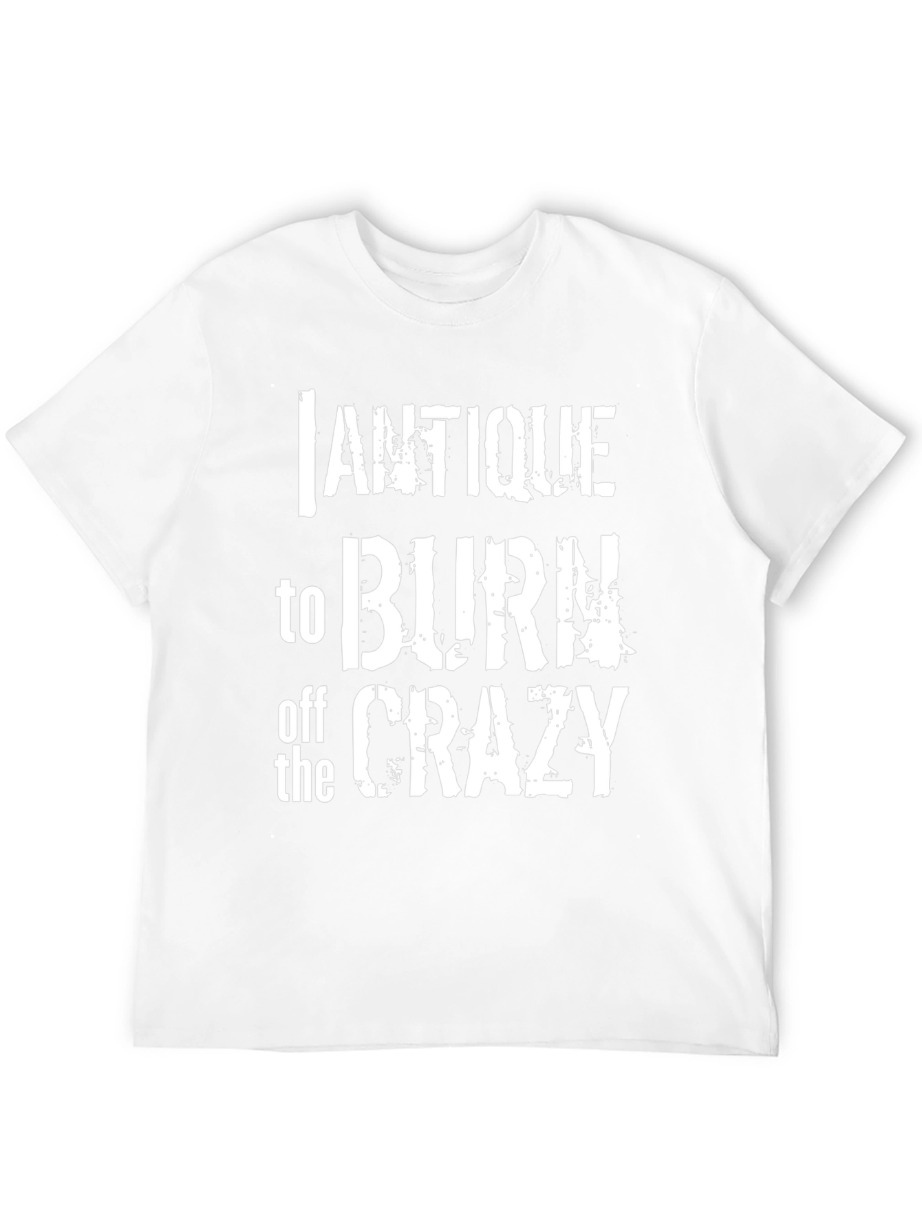 Antique Burn Off Crazy Graphic Tee - Black