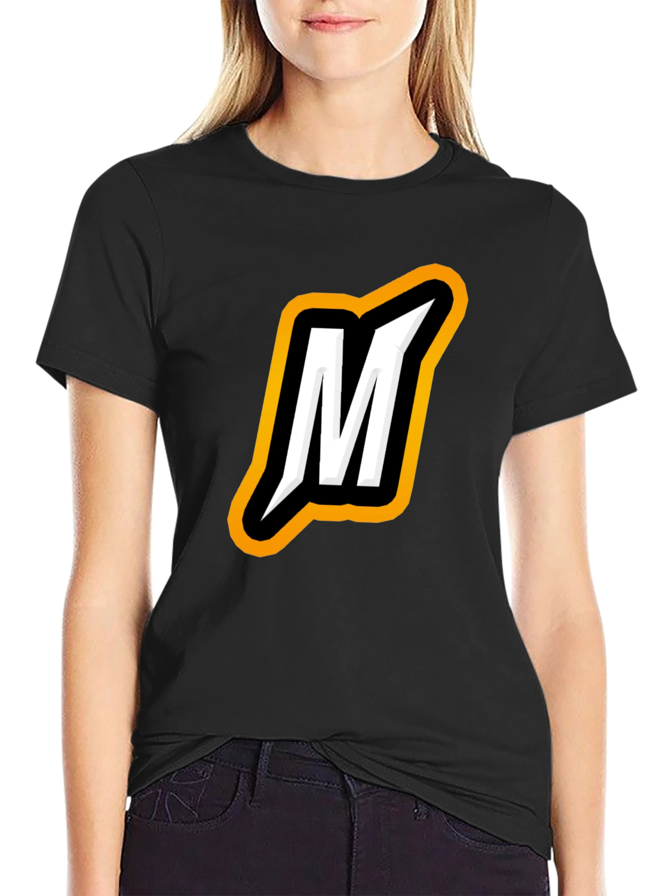 Bold M Logo Black T-Shirt