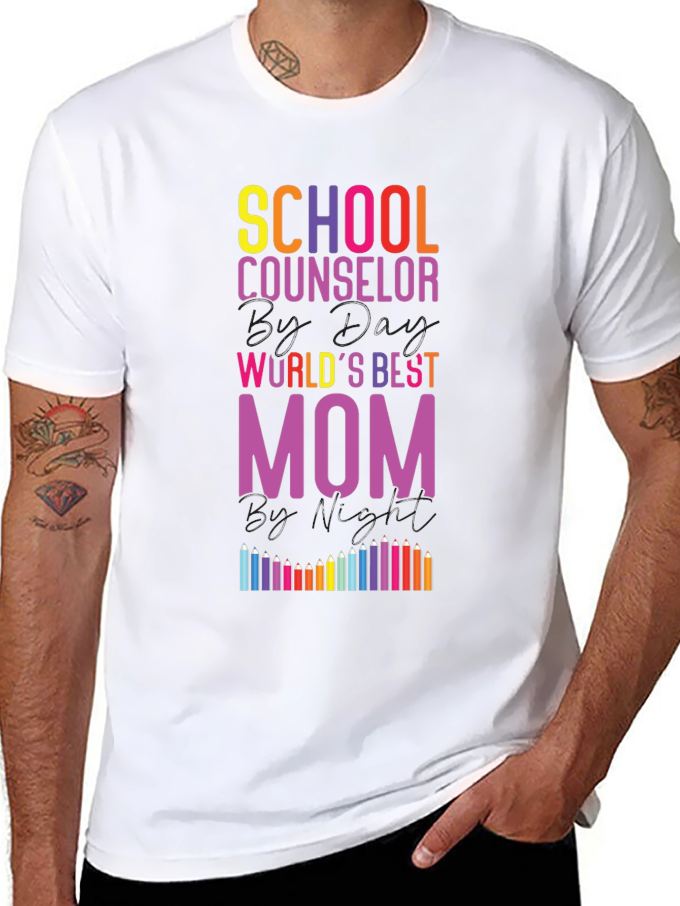 School Counselor Worlds Best Mom T-Shirt