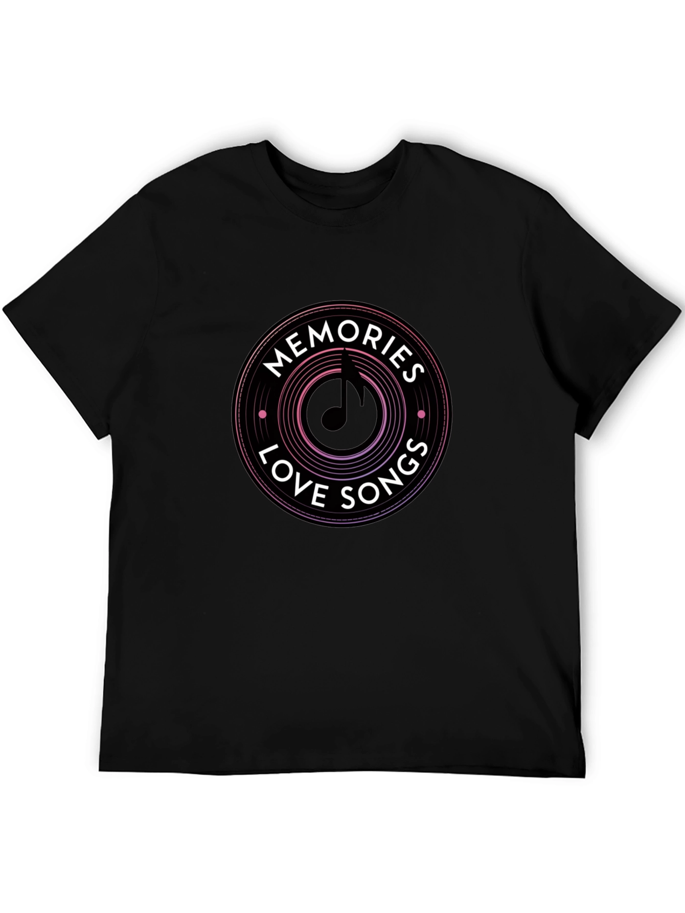Memories Love Songs Black Graphic Tee