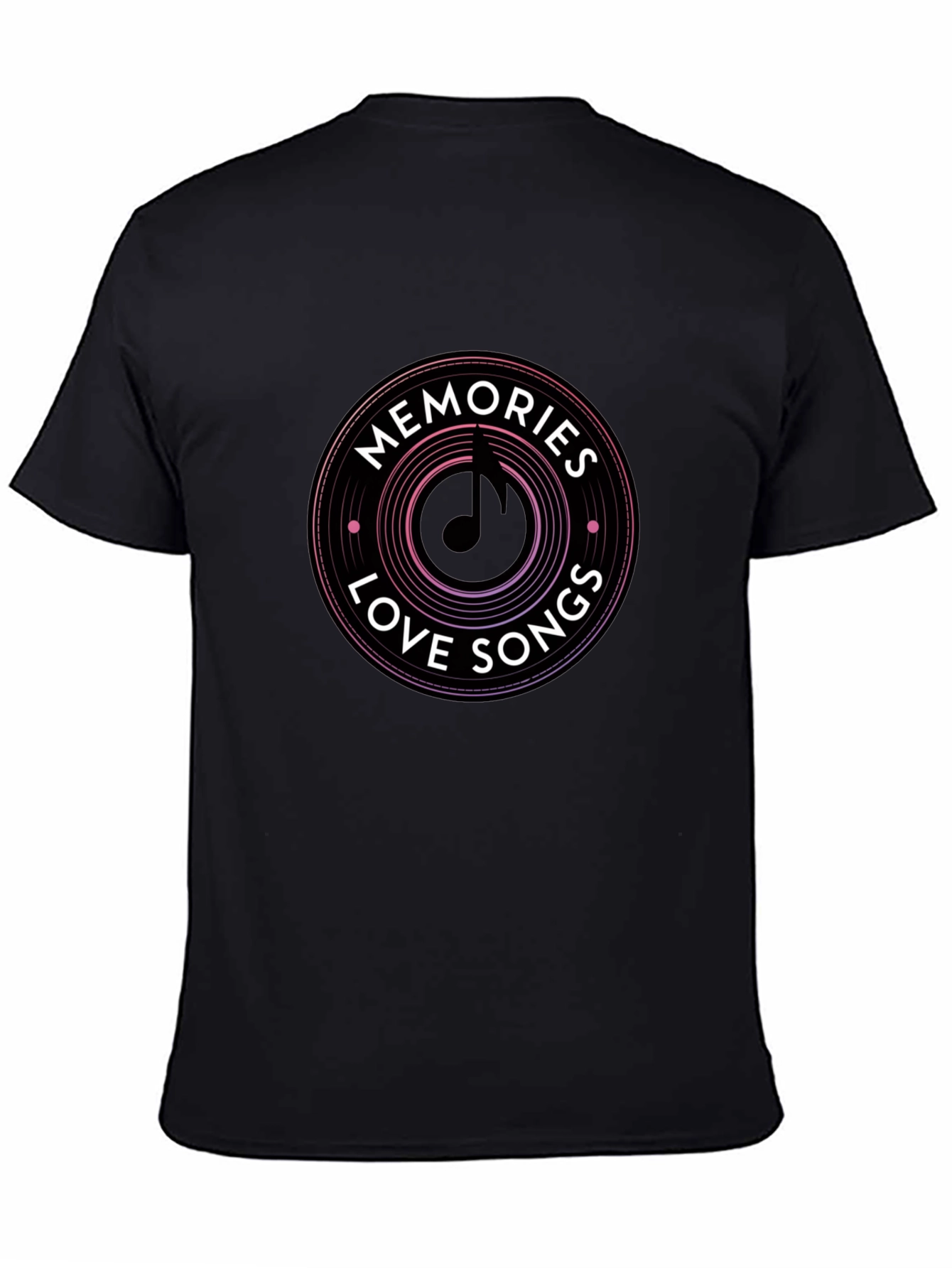 Memories Love Songs Black Graphic Tee