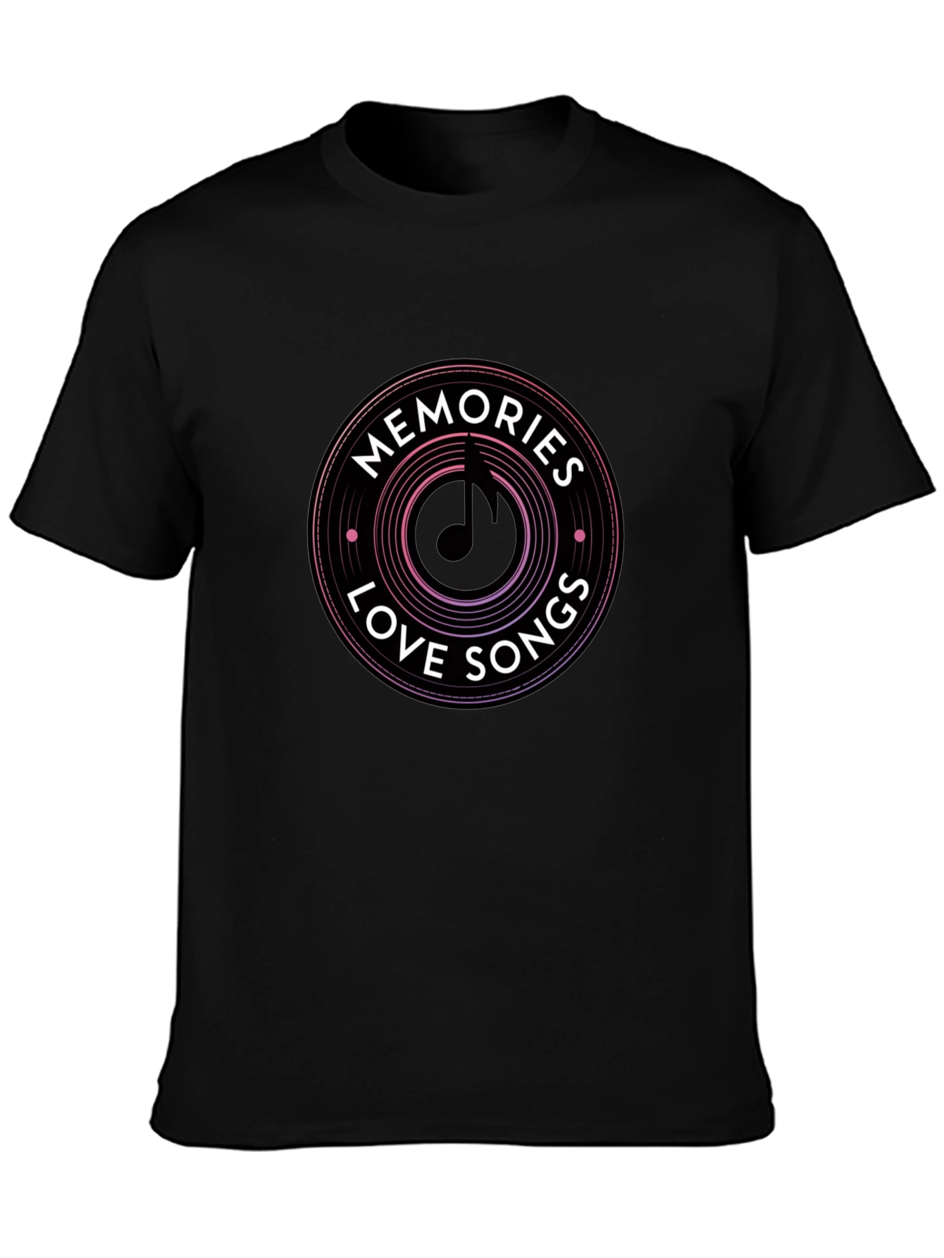 Memories Love Songs Black Graphic Tee