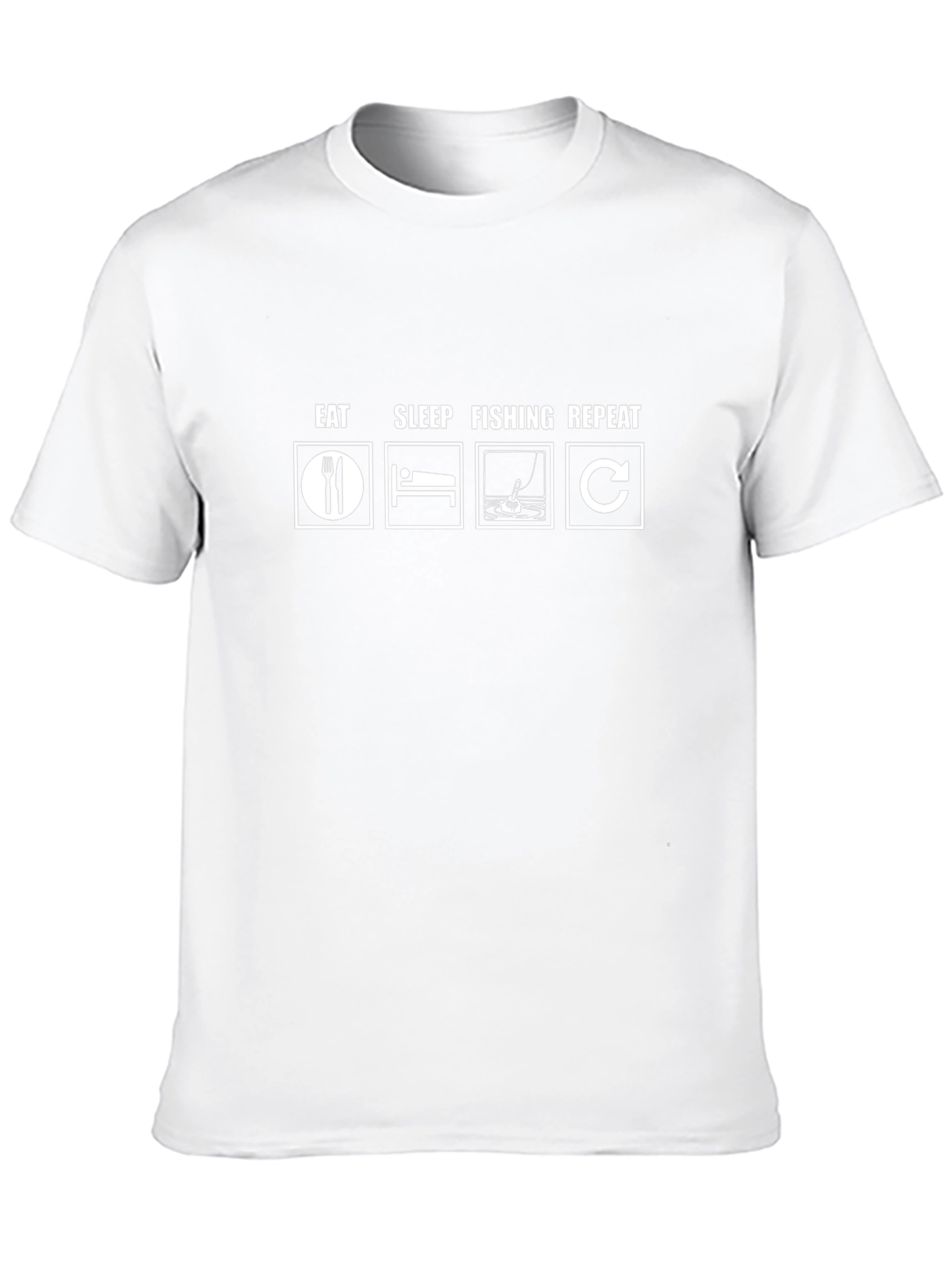 Eat Sleep Fishing Repeat T-Shirt - Black Graphic Tee