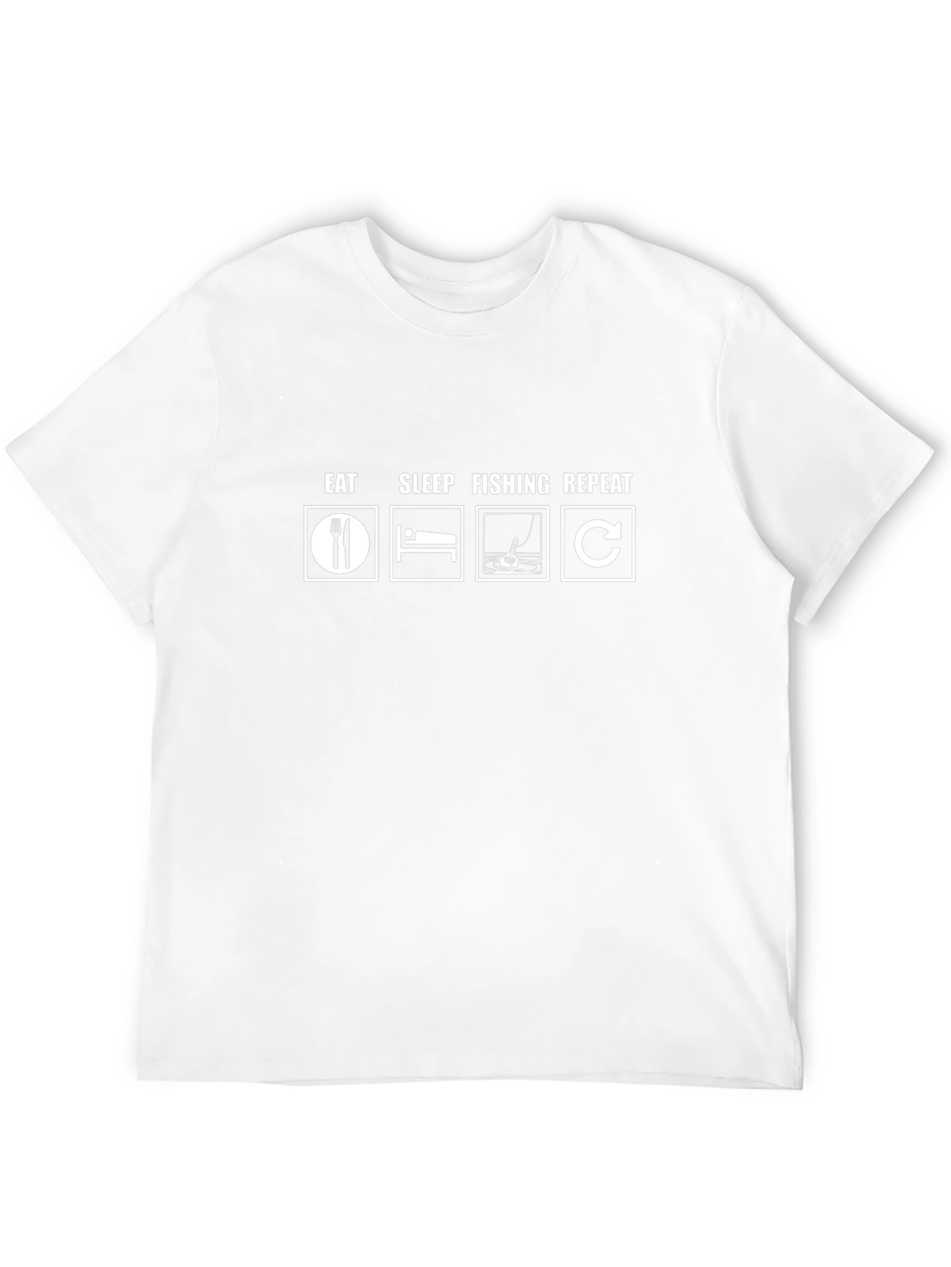 Eat Sleep Fishing Repeat T-Shirt - Black Graphic Tee
