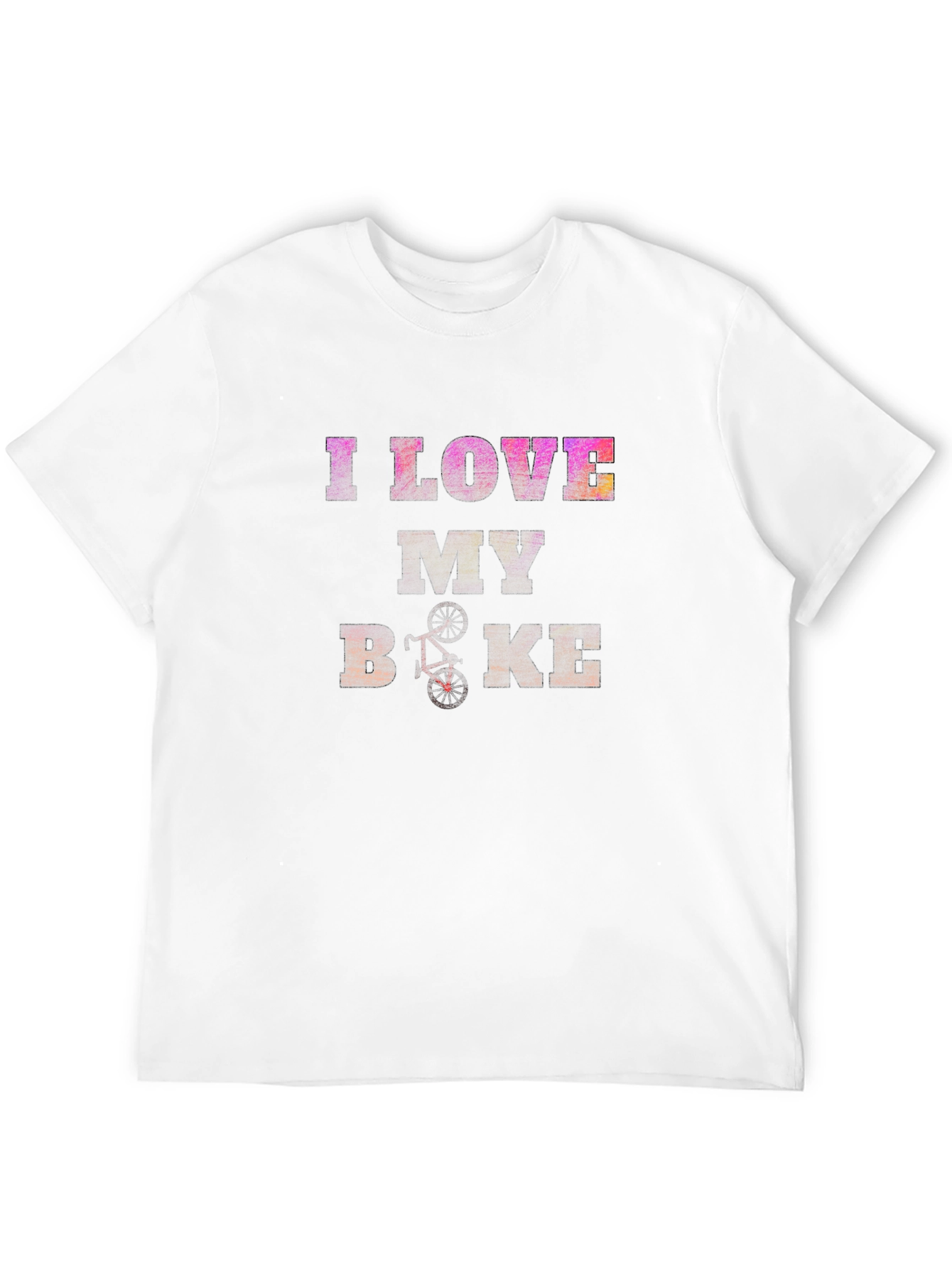 I Love My Bike Graphic Print Black T-Shirt