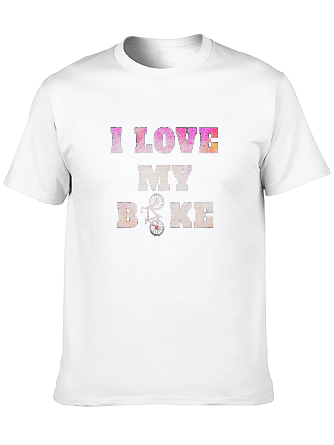 I Love My Bike Graphic Print Black T-Shirt