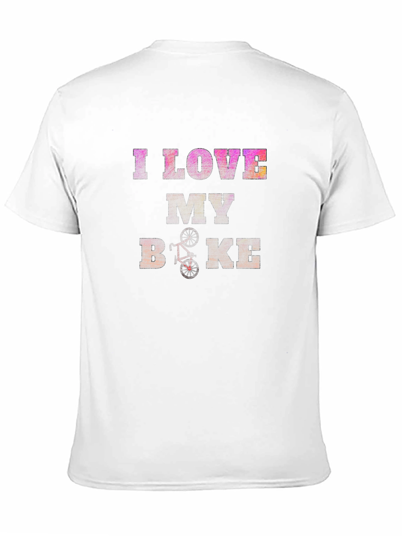 I Love My Bike Graphic Print Black T-Shirt