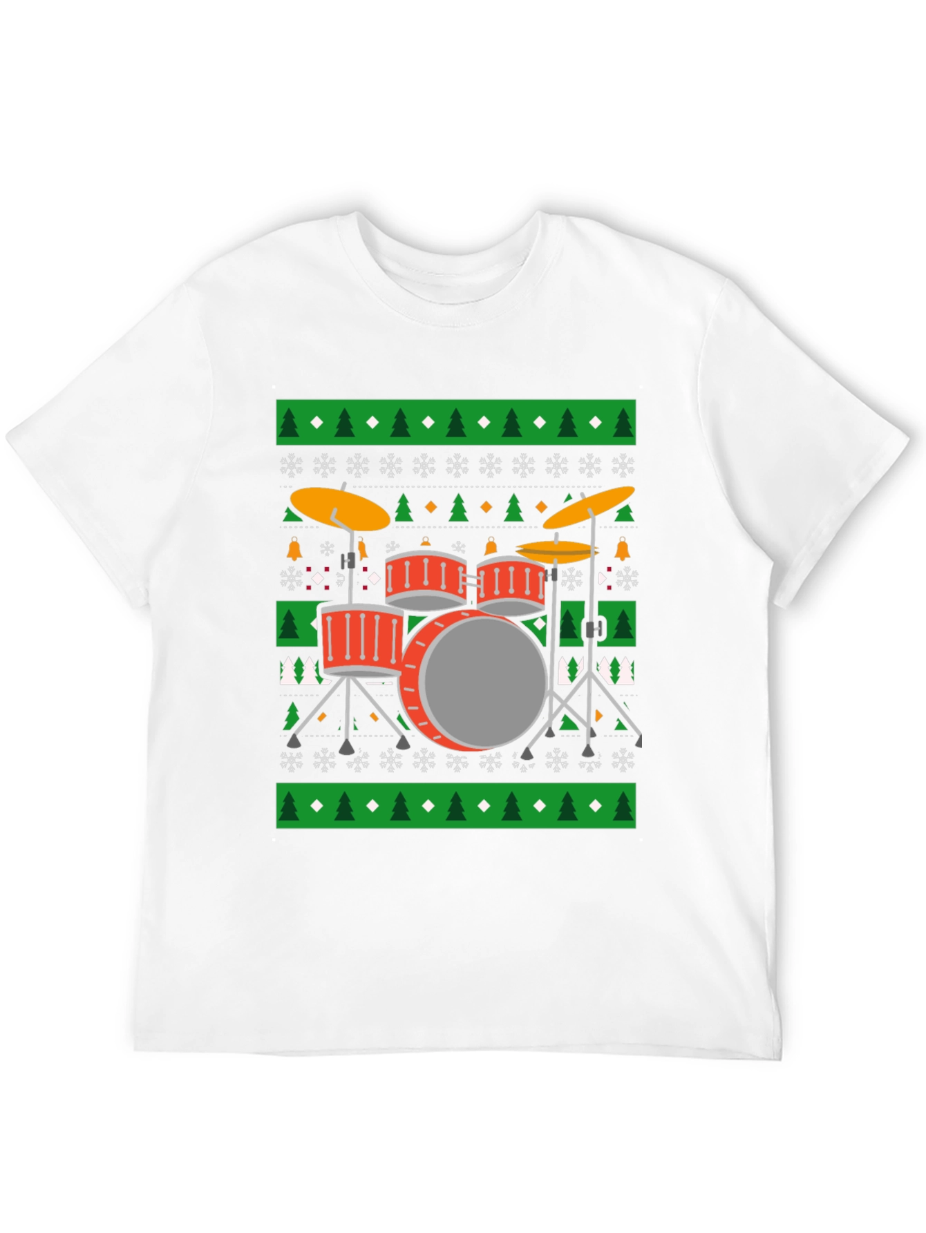 Drum Kit Ugly Christmas Sweater T-Shirt