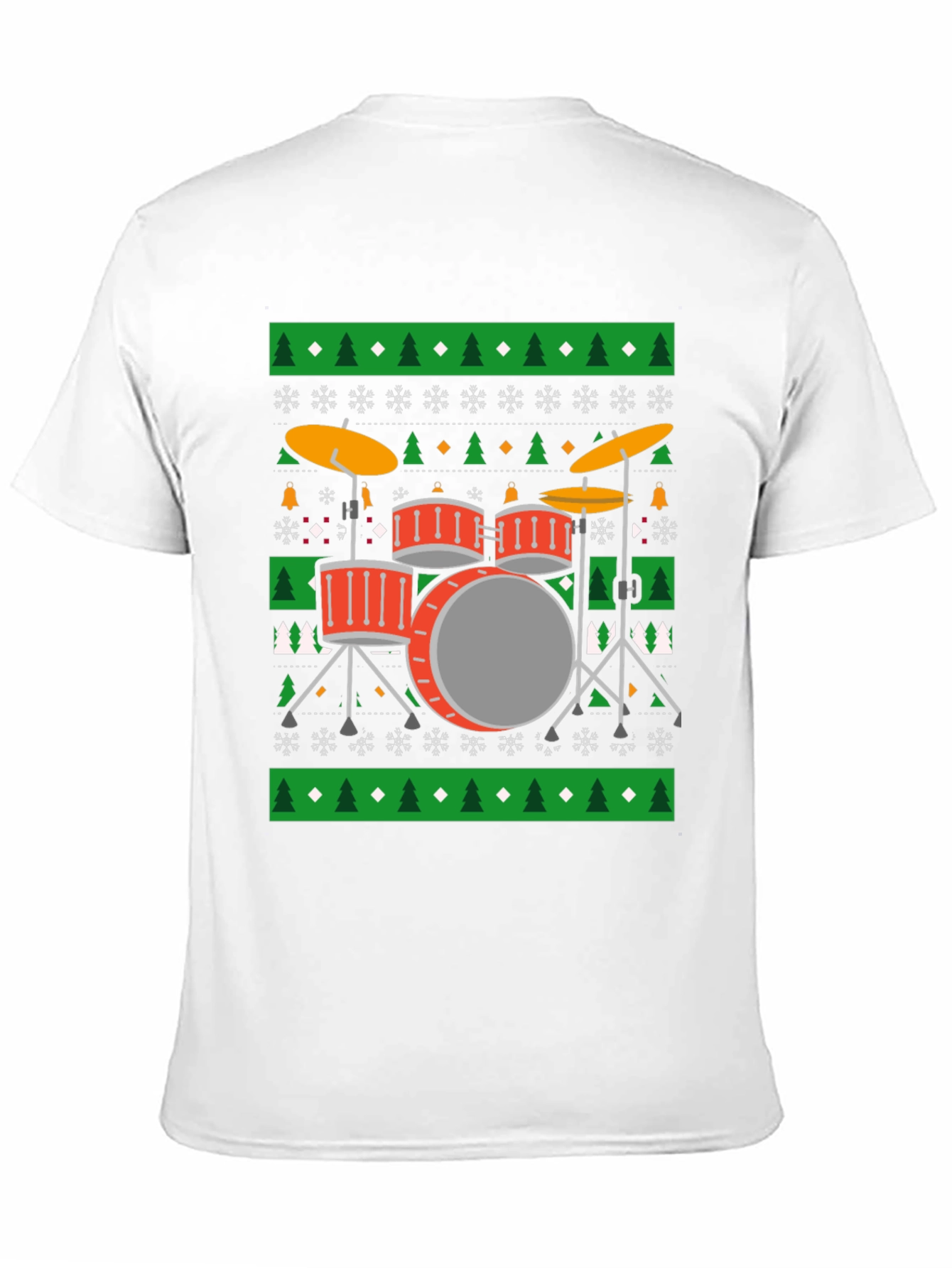 Drum Kit Ugly Christmas Sweater T-Shirt