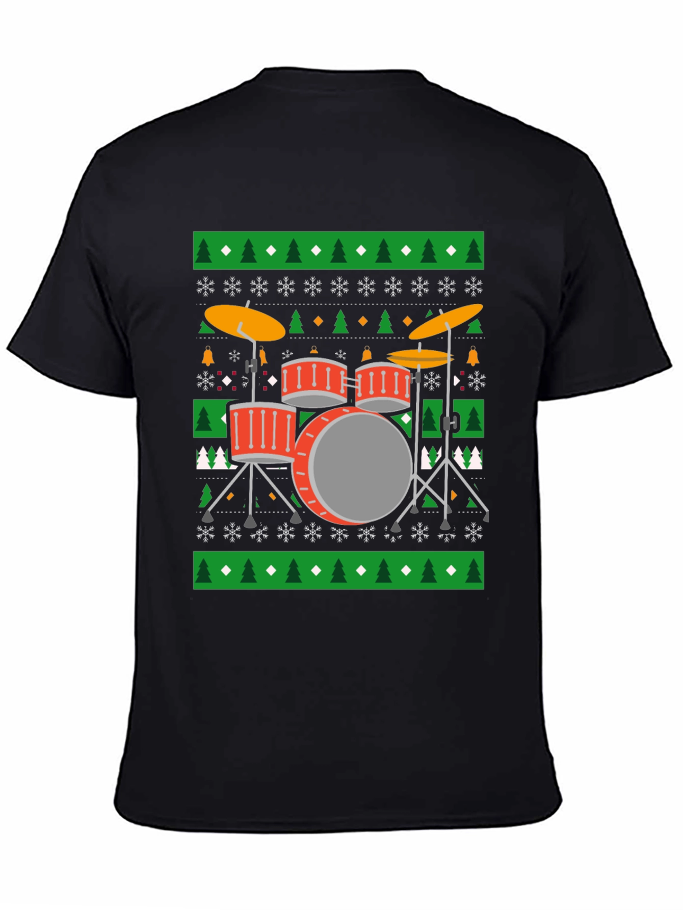 Drum Kit Ugly Christmas Sweater T-Shirt