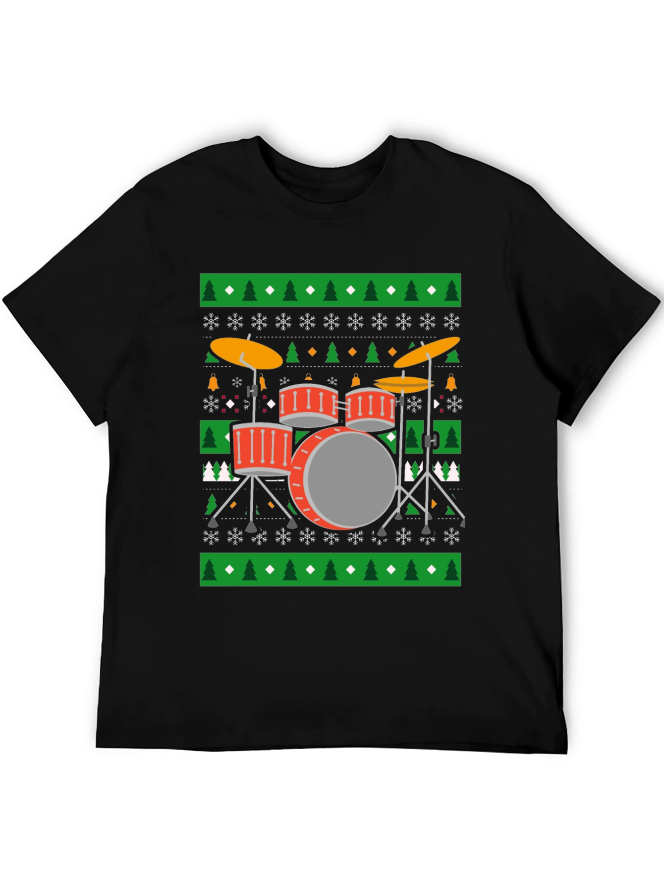 Drum Kit Ugly Christmas Sweater T-Shirt