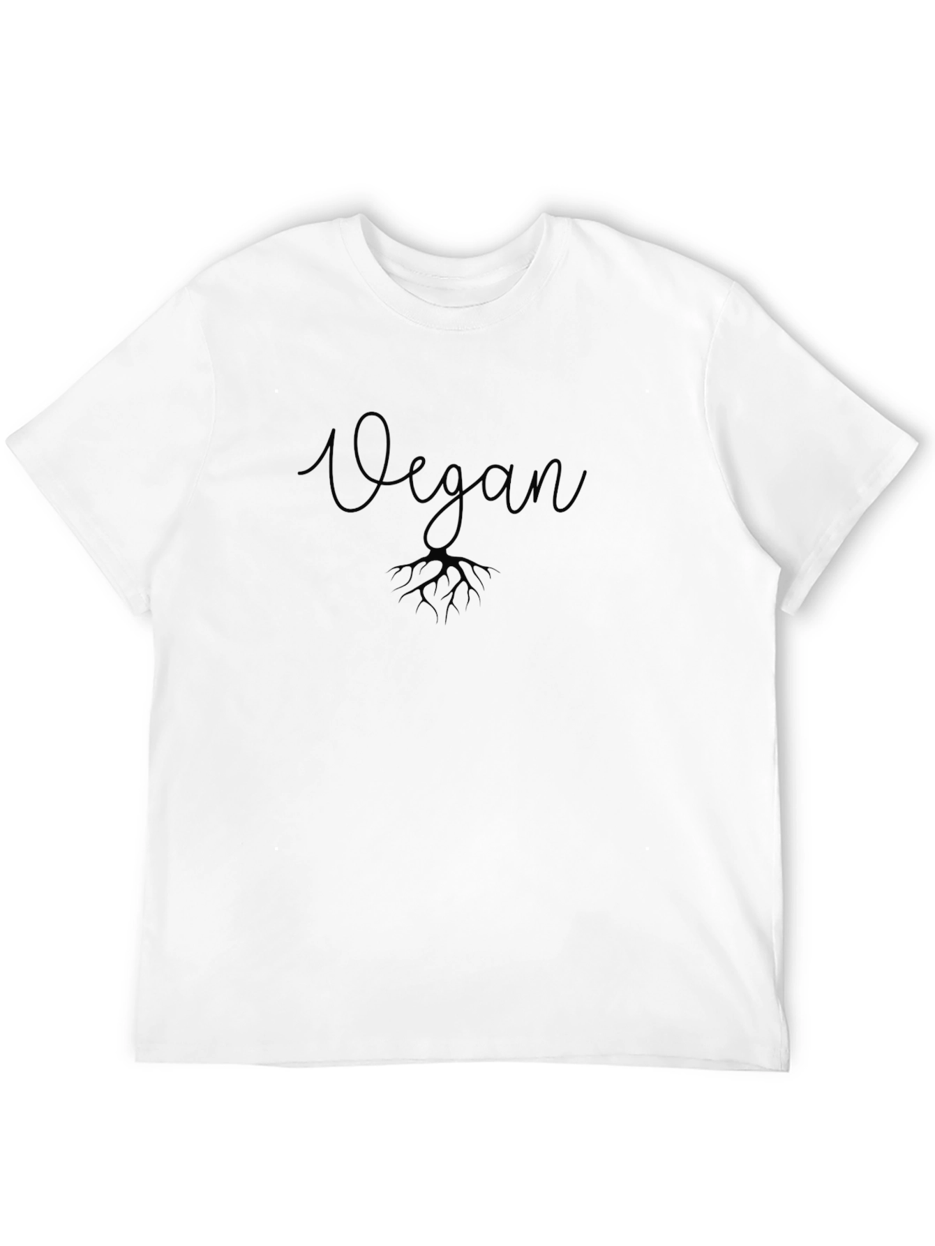 Vegan Root T-Shirt - Soft Black Cotton Tee