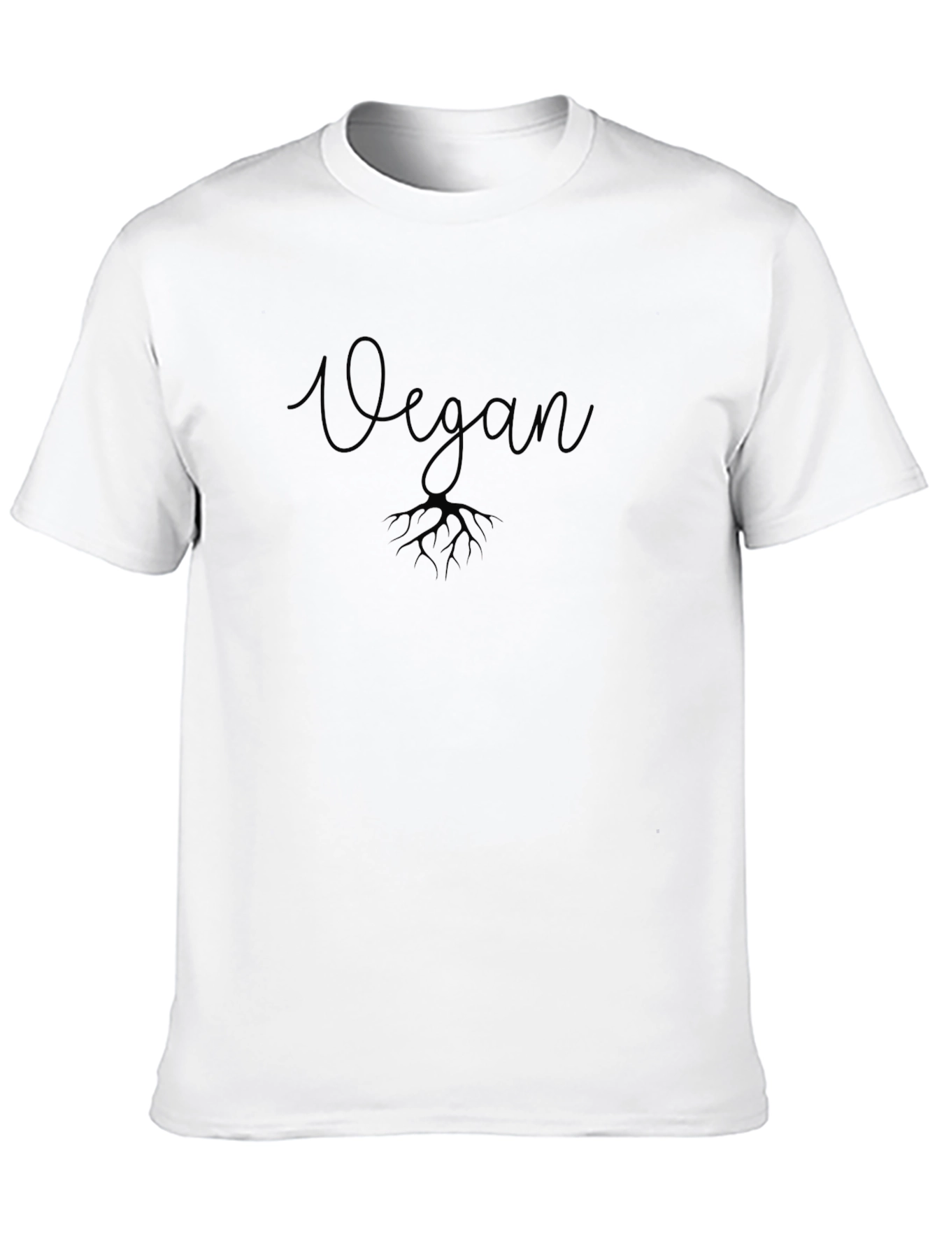 Vegan Root T-Shirt - Soft Black Cotton Tee