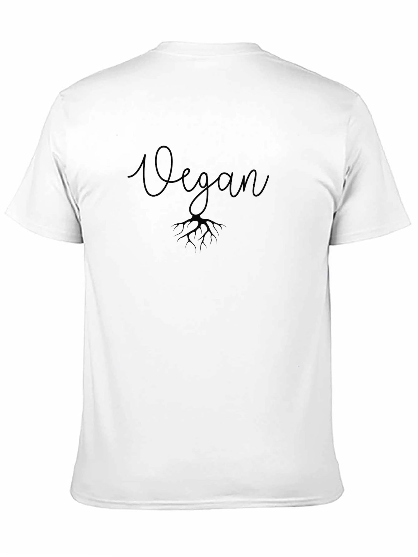 Vegan Root T-Shirt - Soft Black Cotton Tee