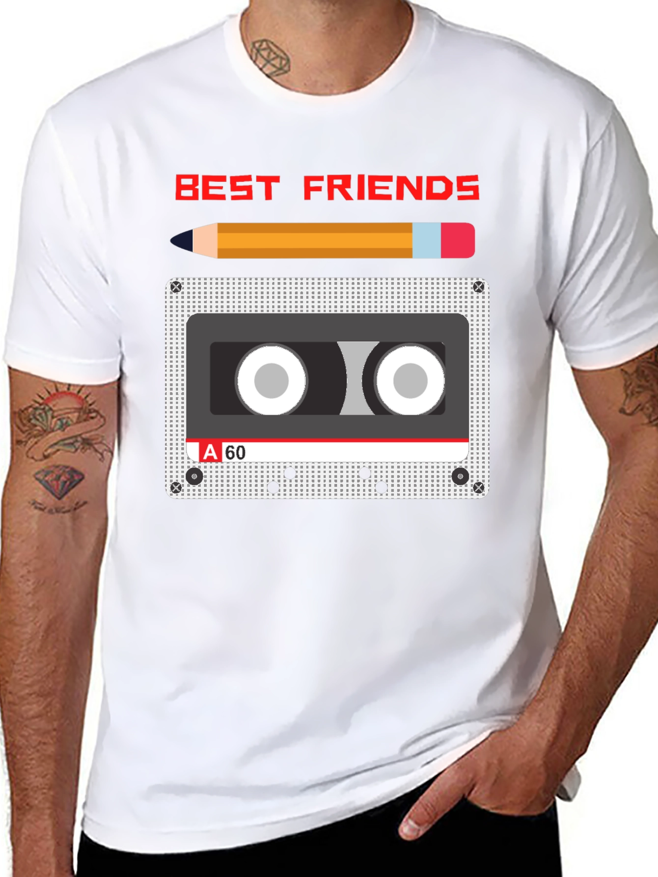 Best Friends Cassette Tape Graphic Tee