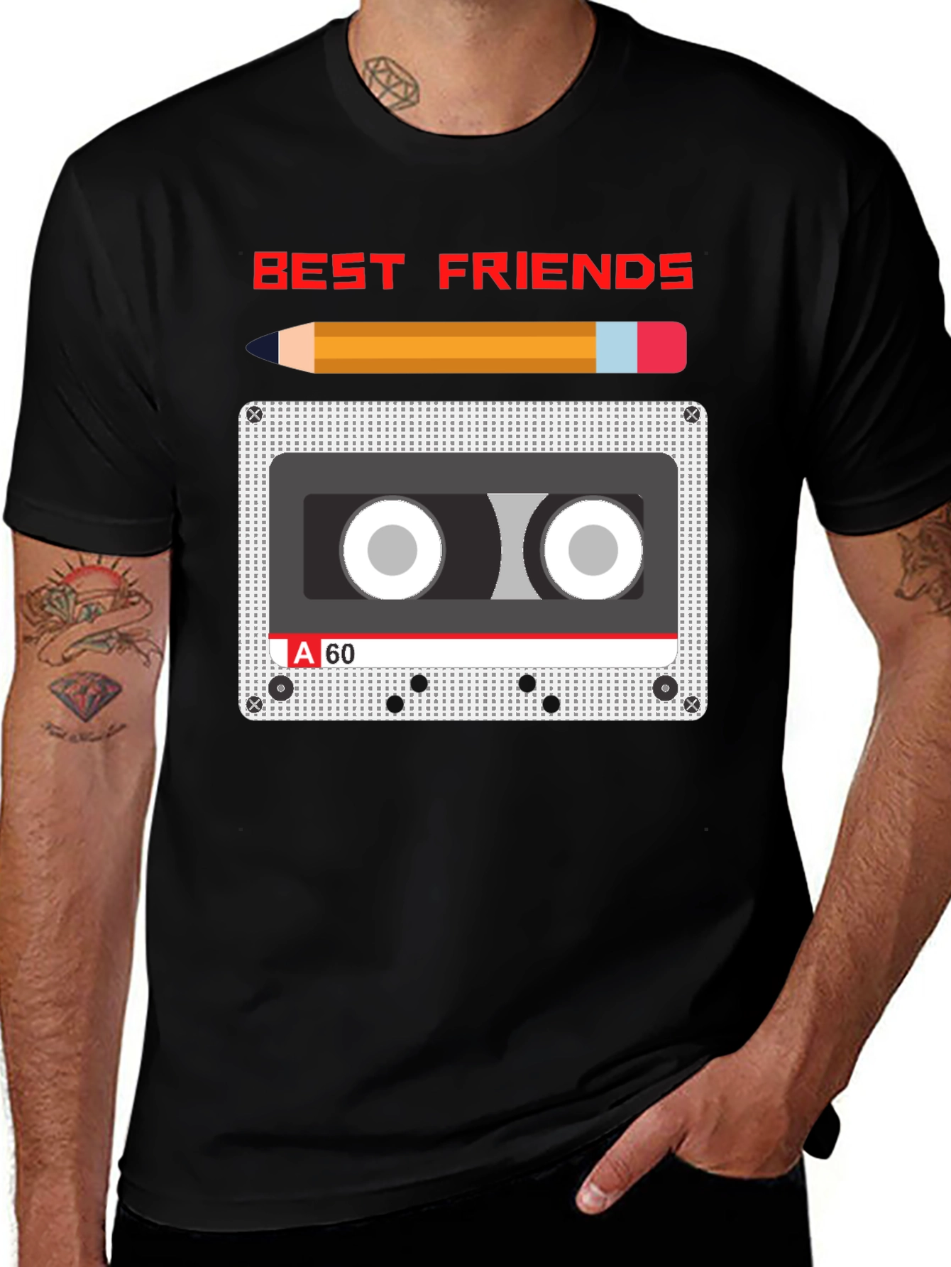 Best Friends Cassette Tape Graphic Tee