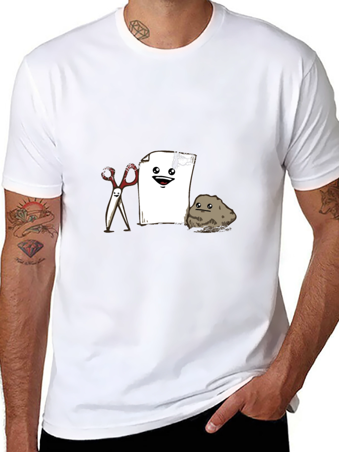 Rock Paper Scissors Graphic Tee