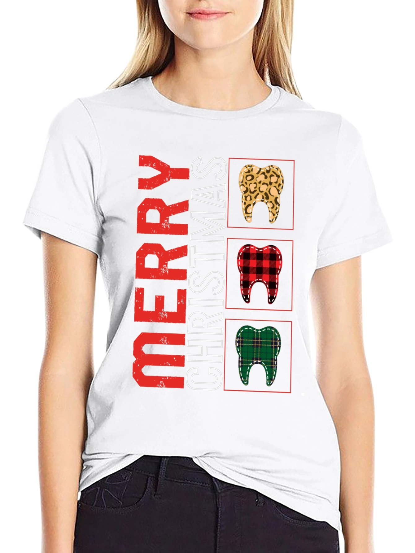 Merry Christmas Dentist T-Shirt Novelty Holiday Tee
