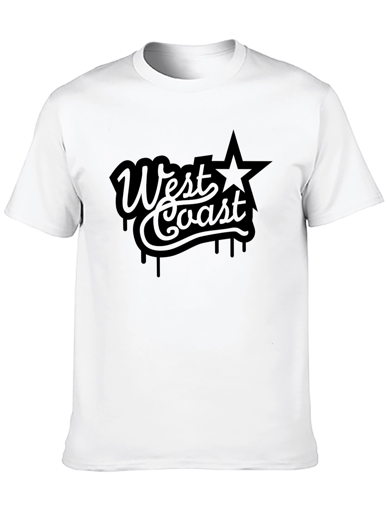 West Coast Star Graphic Tee - Mens Black T-Shirt