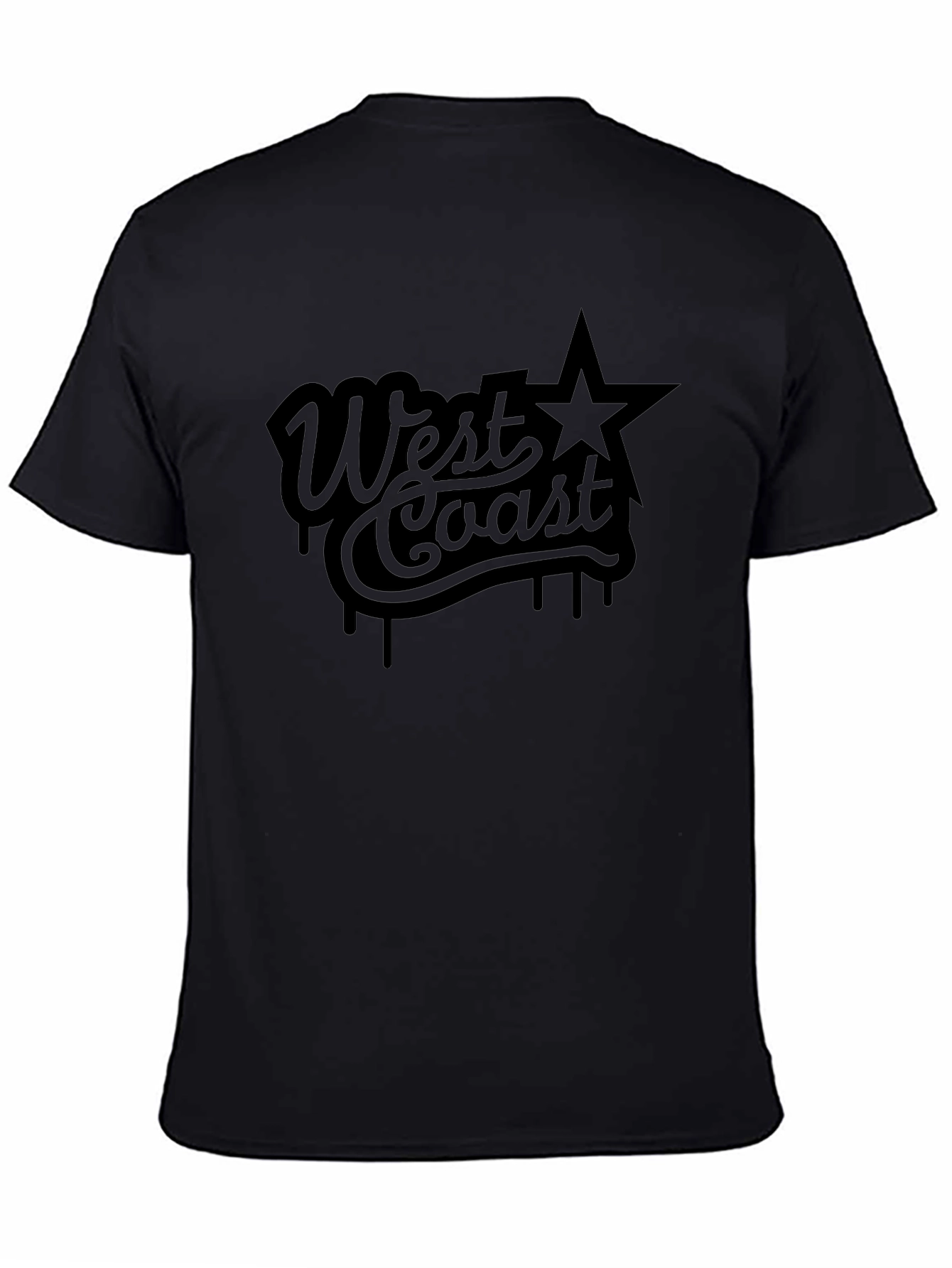 West Coast Star Graphic Tee - Mens Black T-Shirt