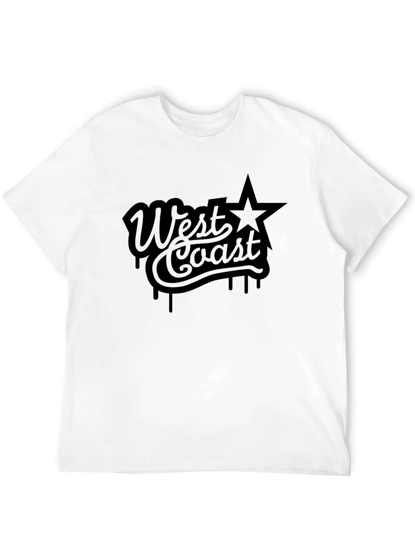 West Coast Star Graphic Tee - Mens Black T-Shirt