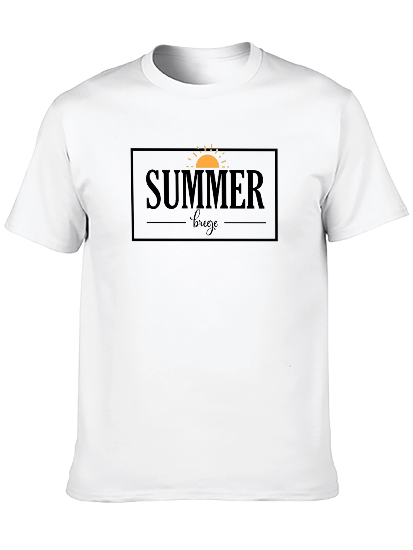 Summer Breeze Graphic Tee - Black Cotton Casual Shirt
