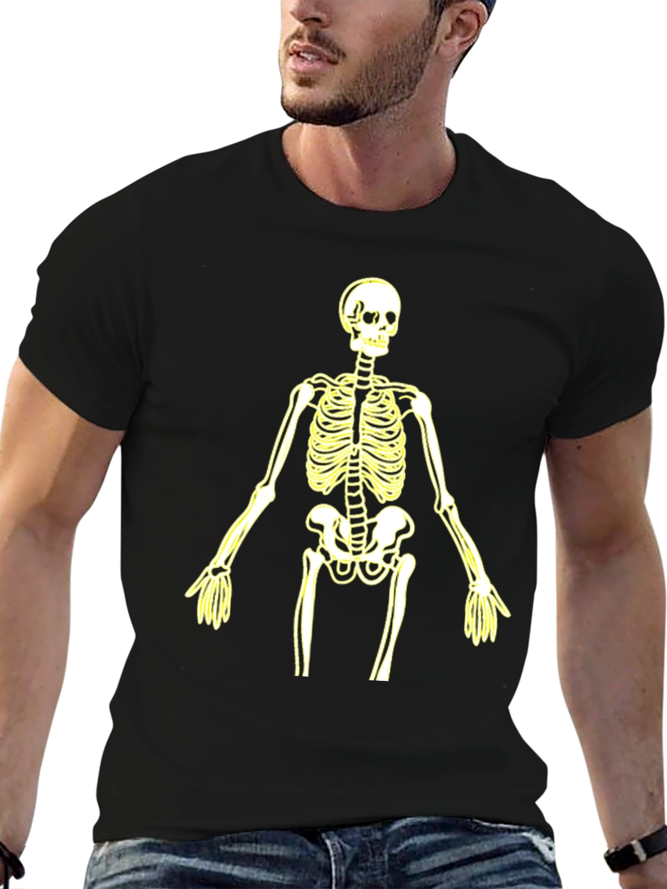 Skeleton Graphic Tee - Halloween Style