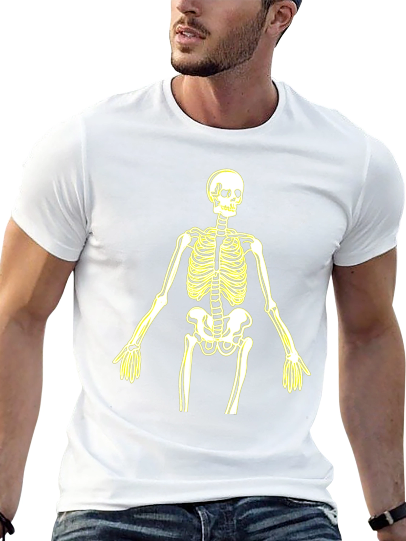 Skeleton Graphic Tee - Halloween Style