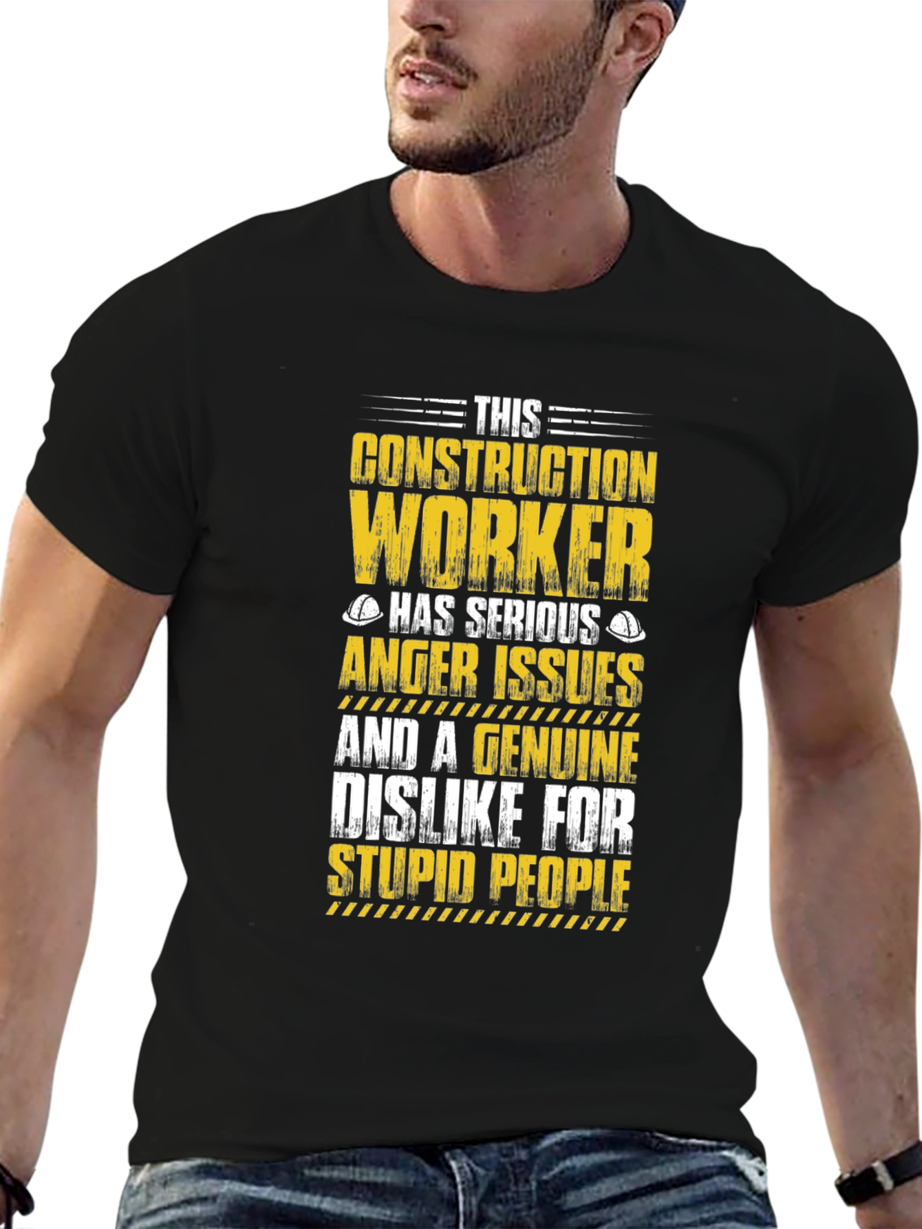 Construction Worker Anger Issues Graphic Tee