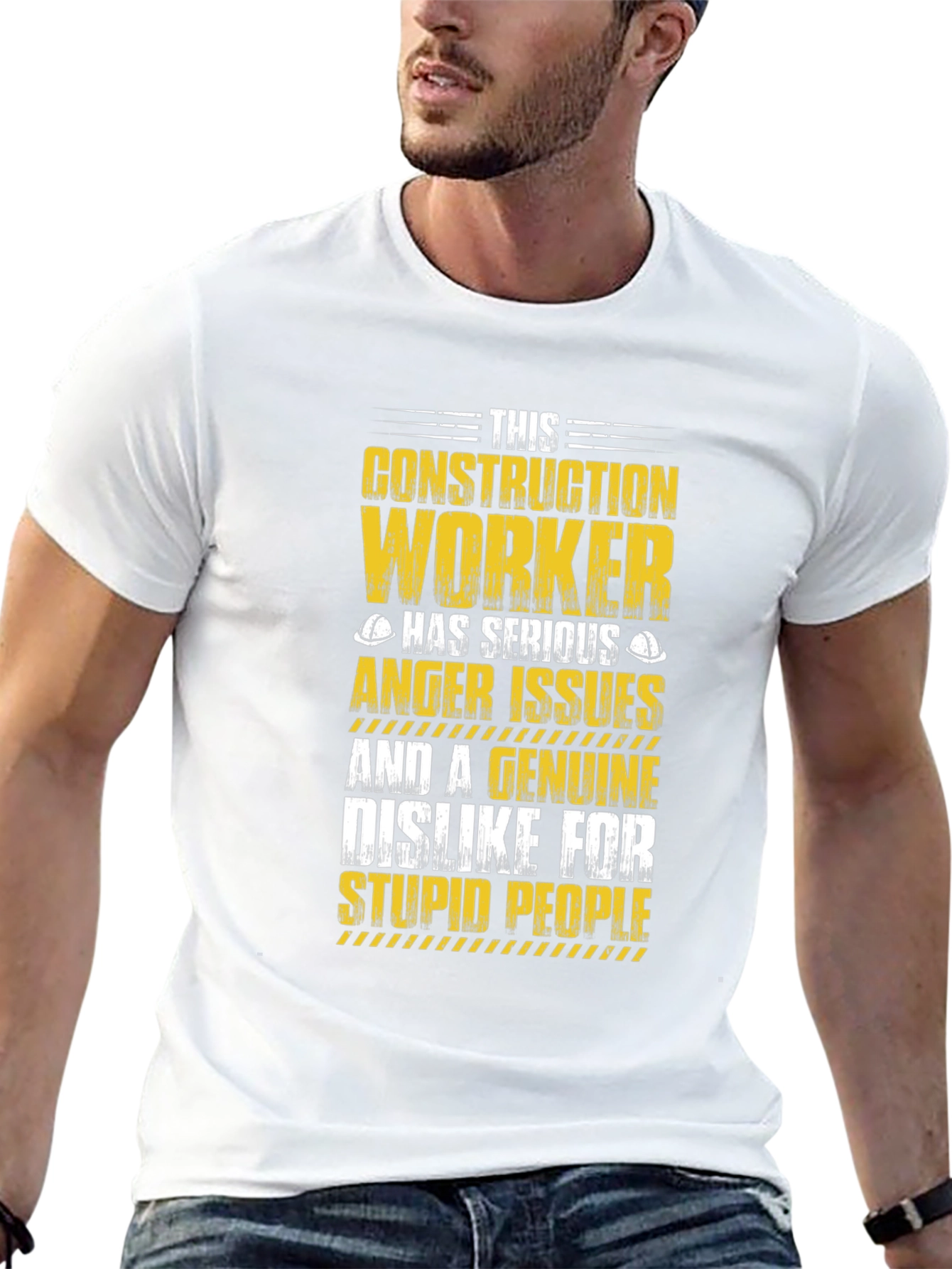Construction Worker Anger Issues Graphic Tee