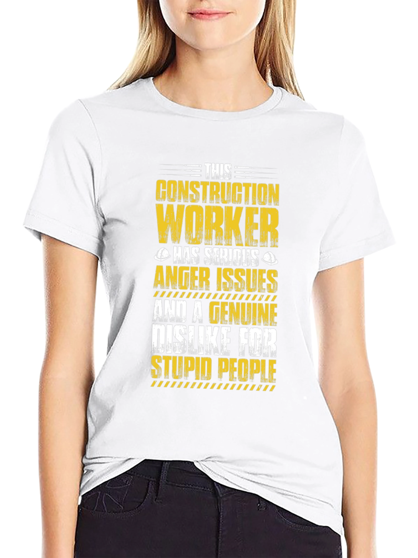 Construction Worker Anger Issues Graphic Tee